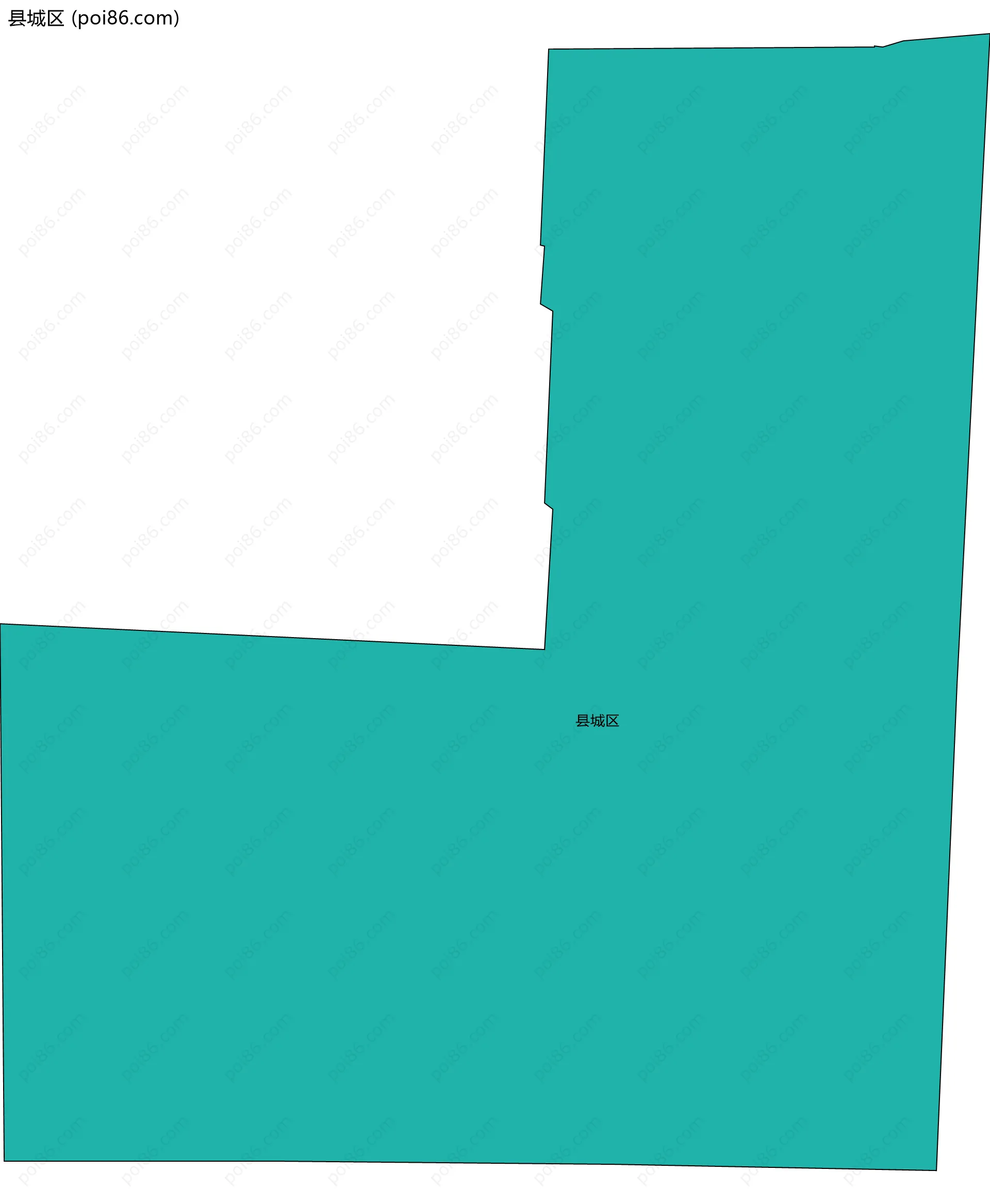 县城区边界地图