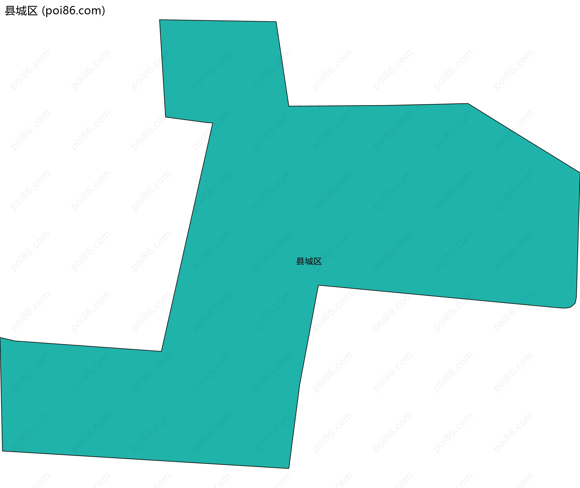 县城区边界地图
