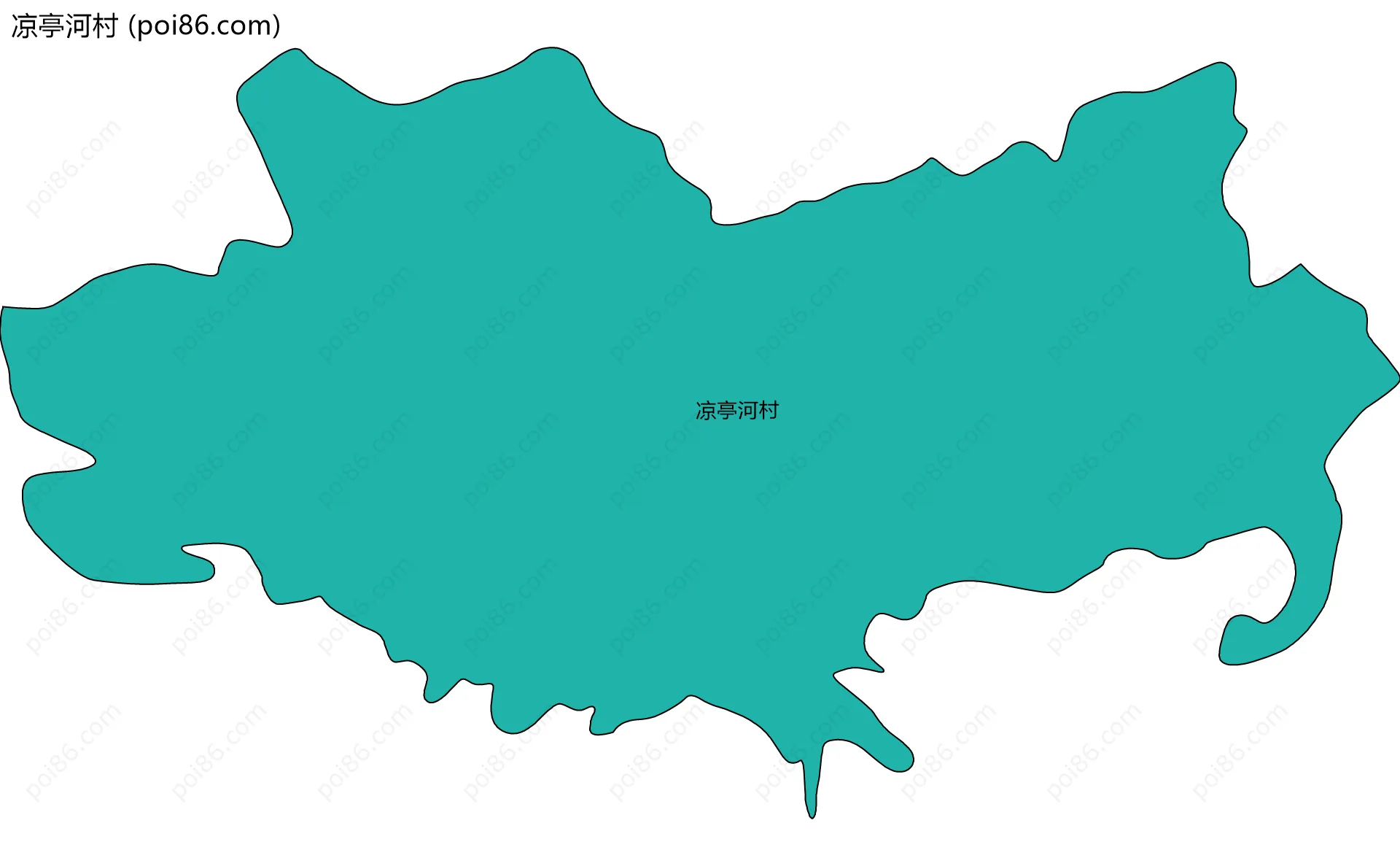 凉亭河村边界地图