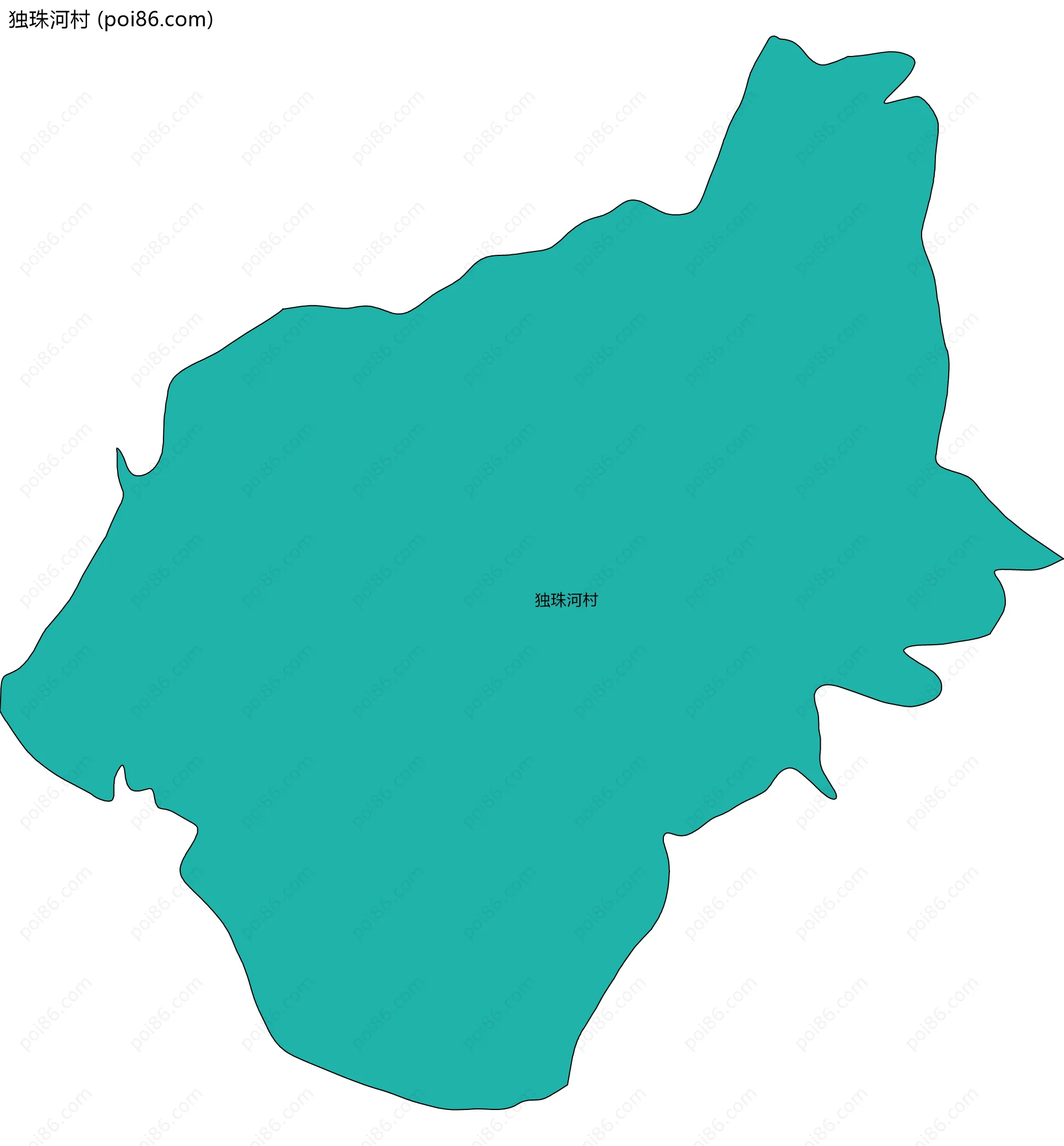 独珠河村边界地图