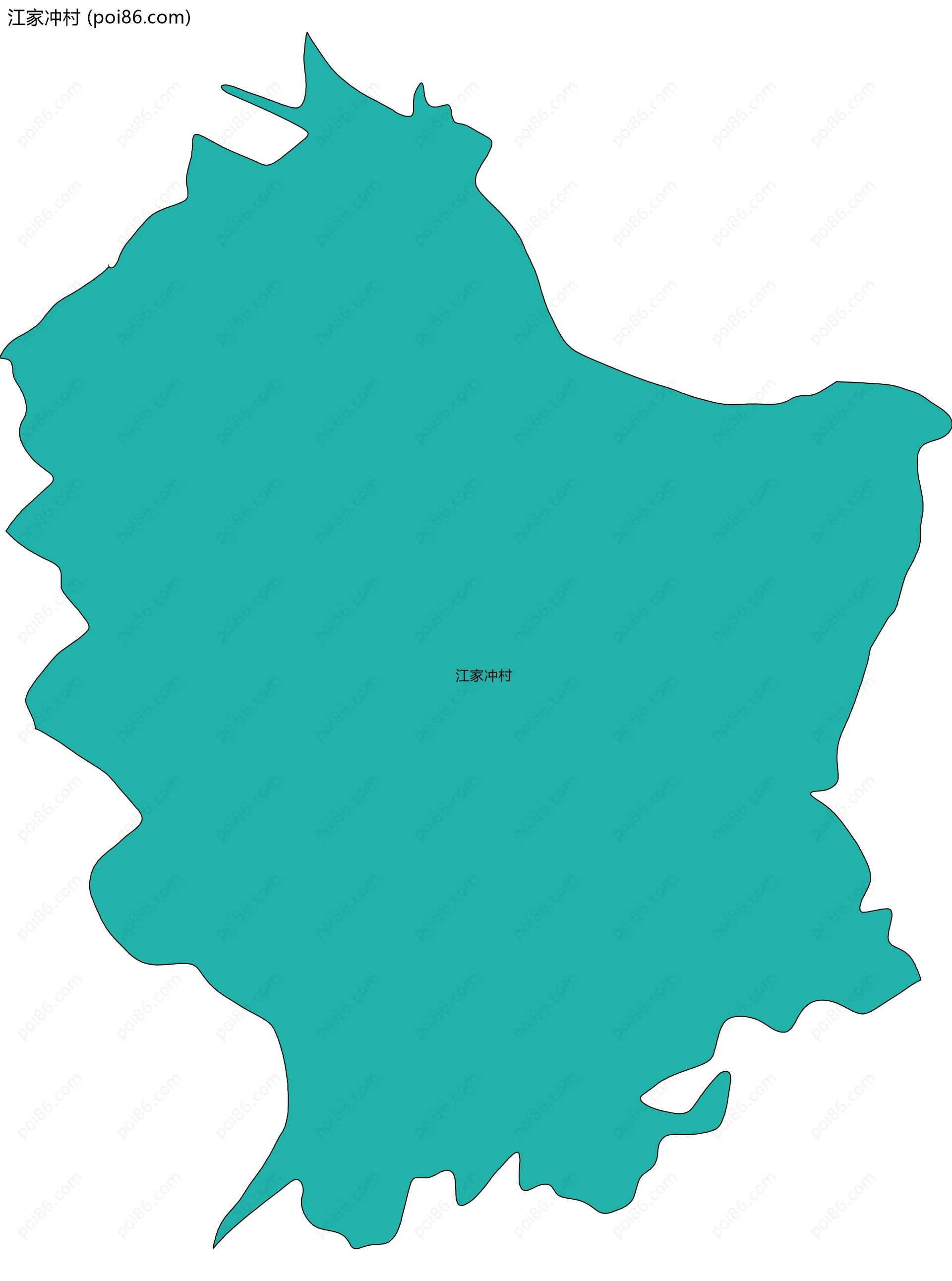 江家冲村边界地图