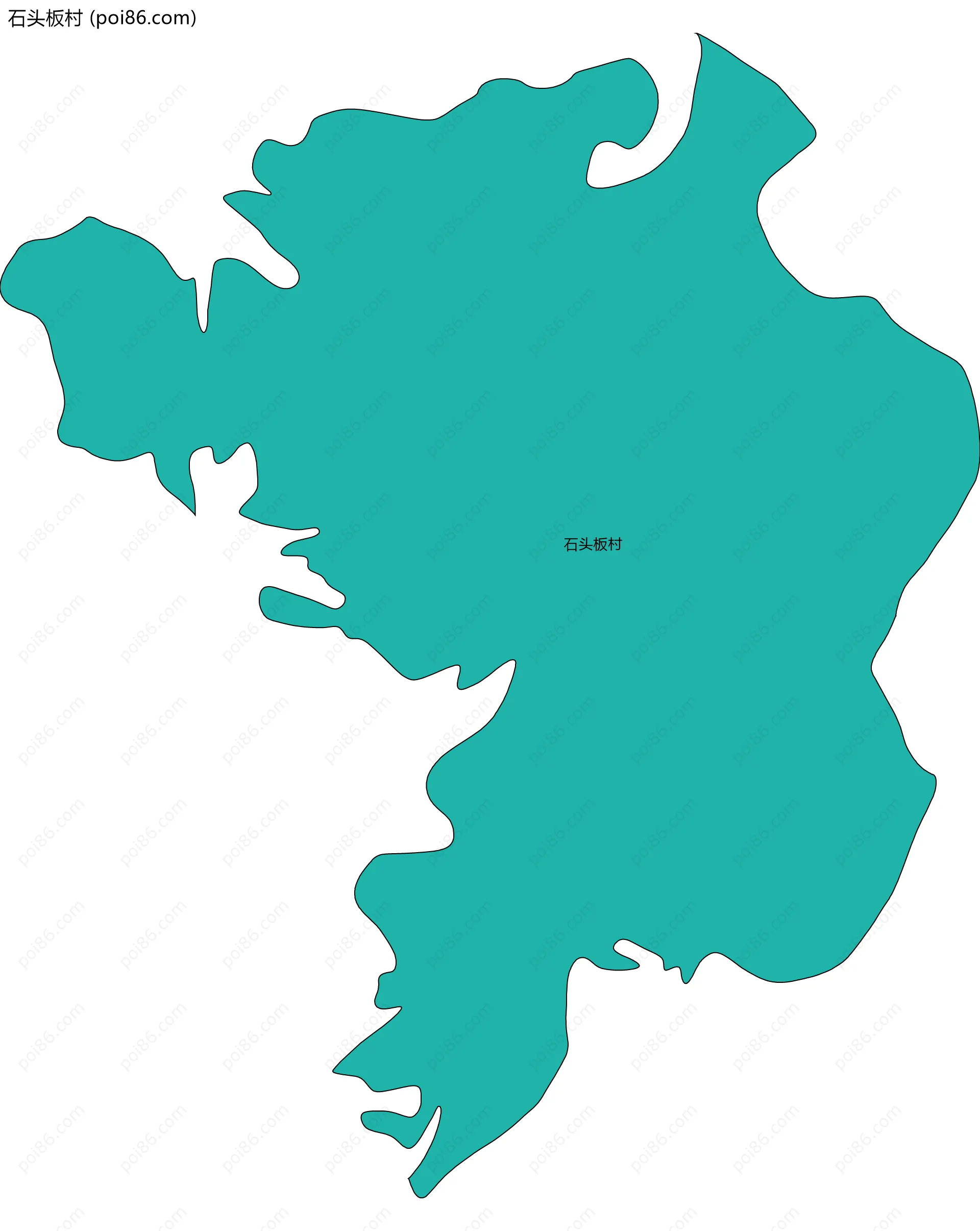 石头板村边界地图