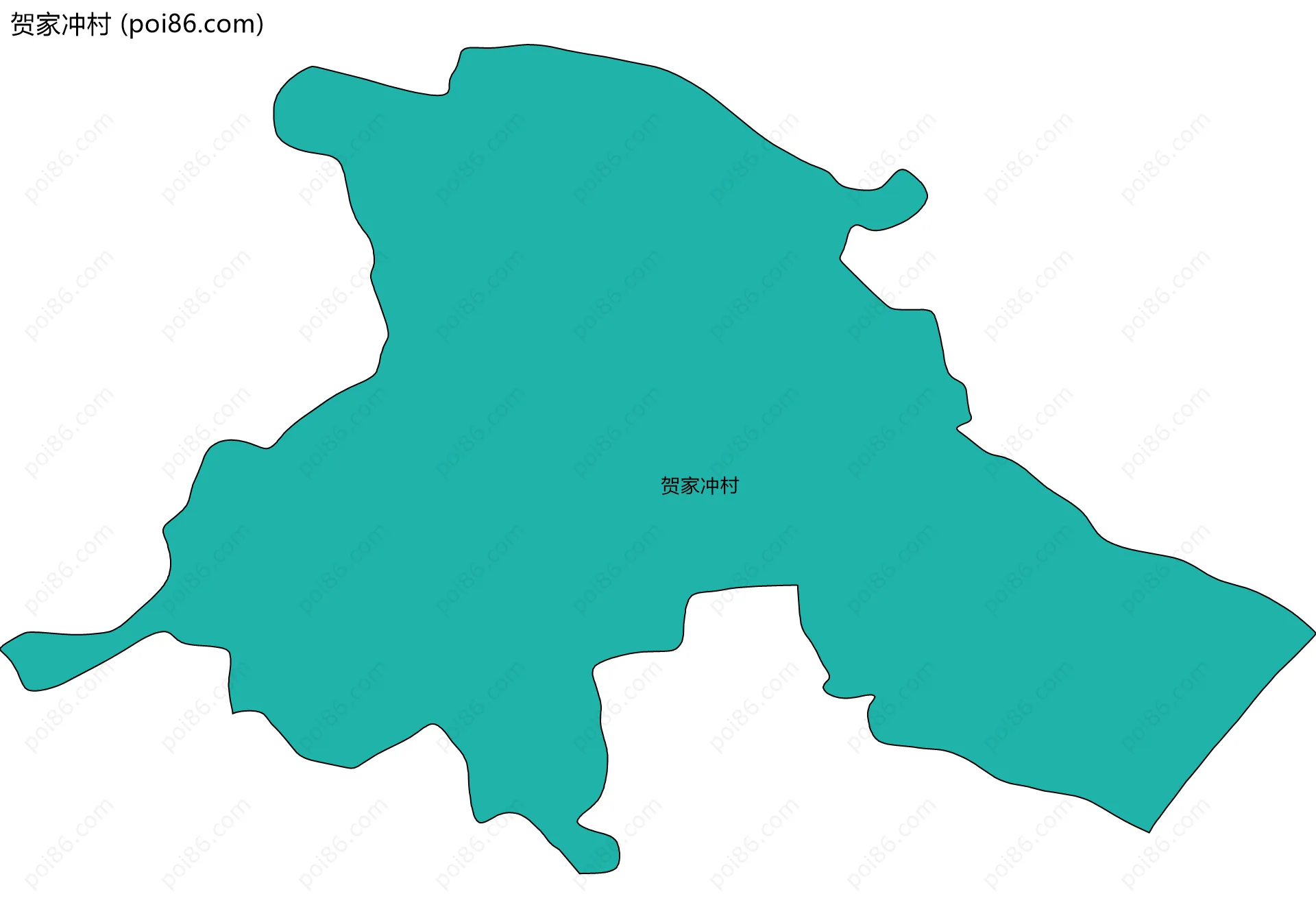 贺家冲村边界地图
