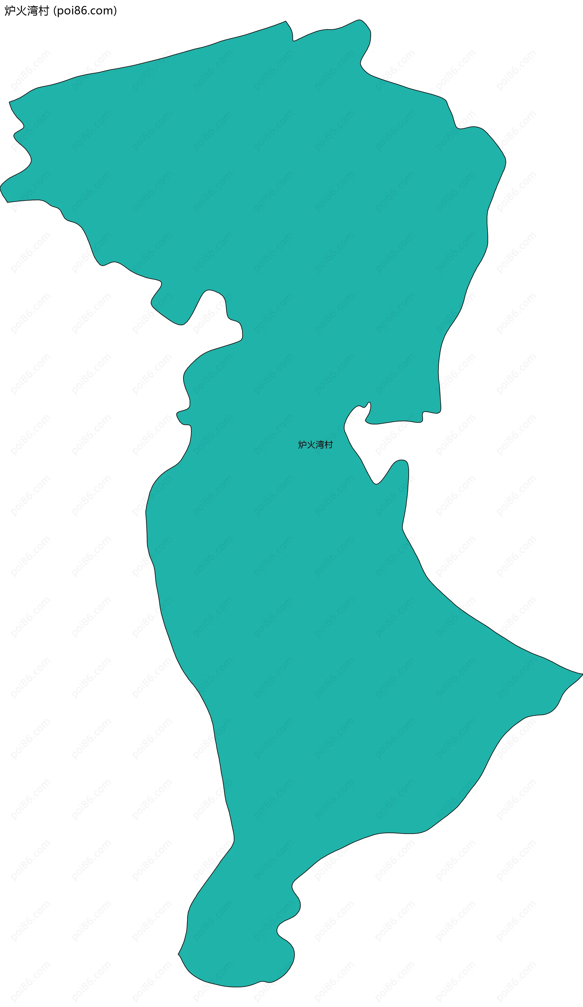 炉火湾村边界地图