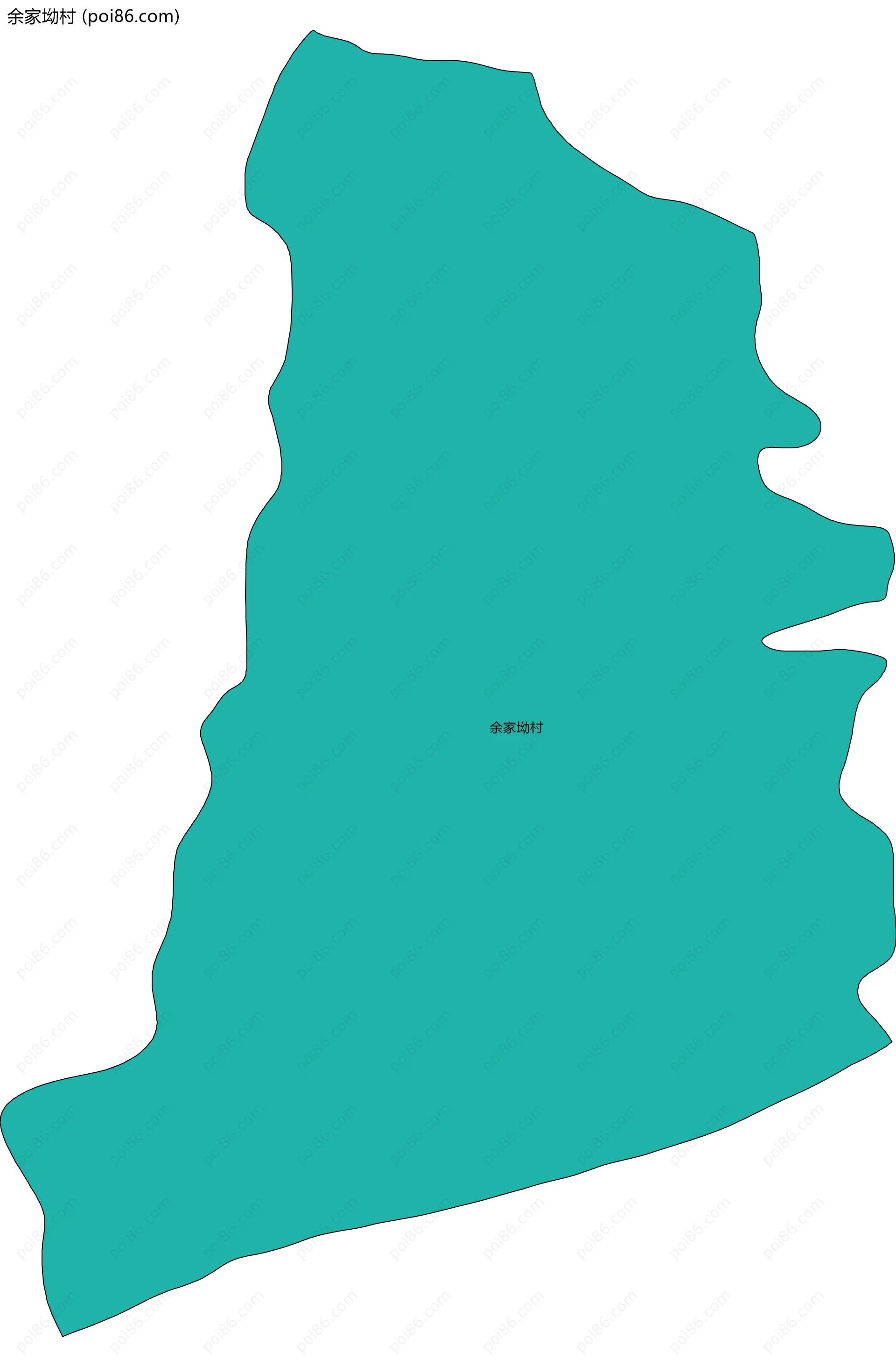 余家坳村边界地图