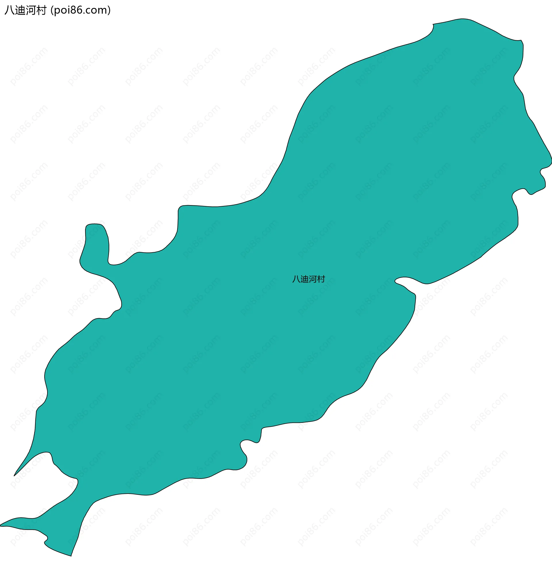 八迪河村边界地图