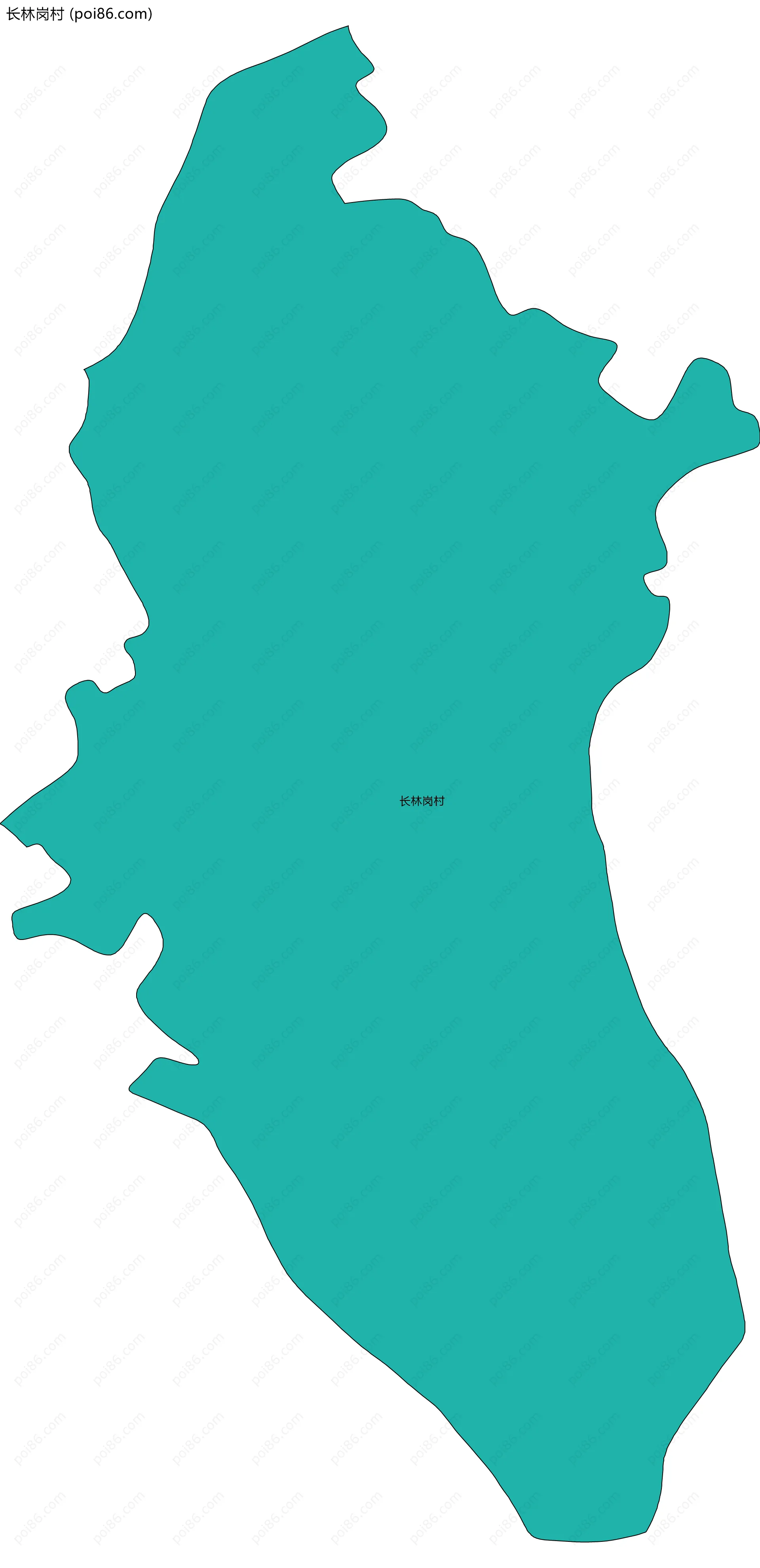 长林岗村边界地图