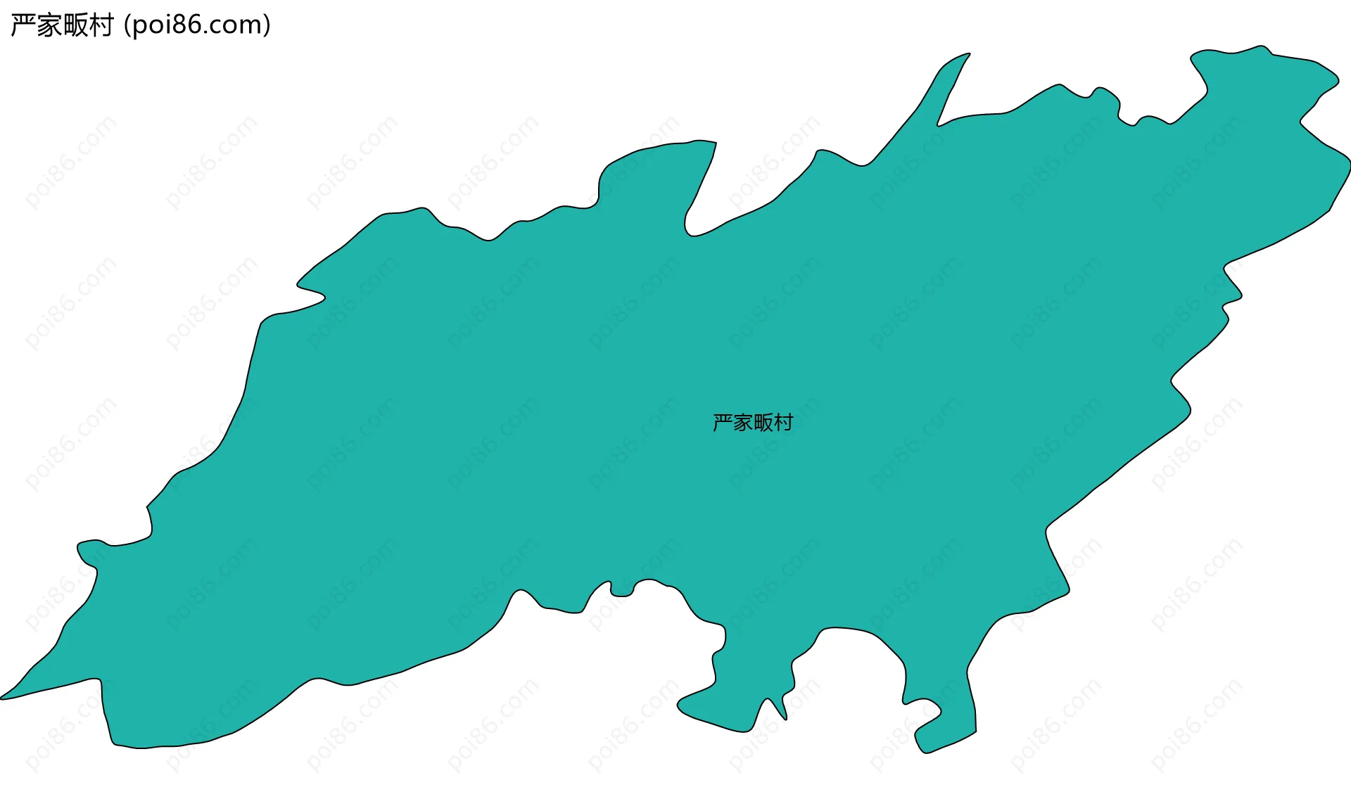 严家畈村边界地图