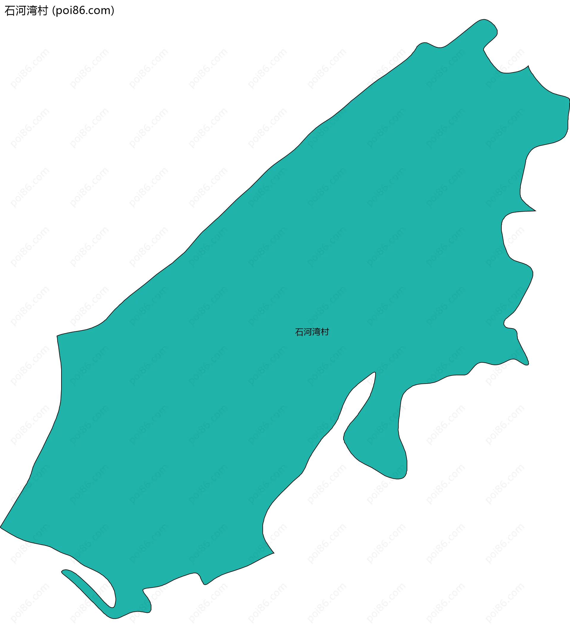 石河湾村边界地图