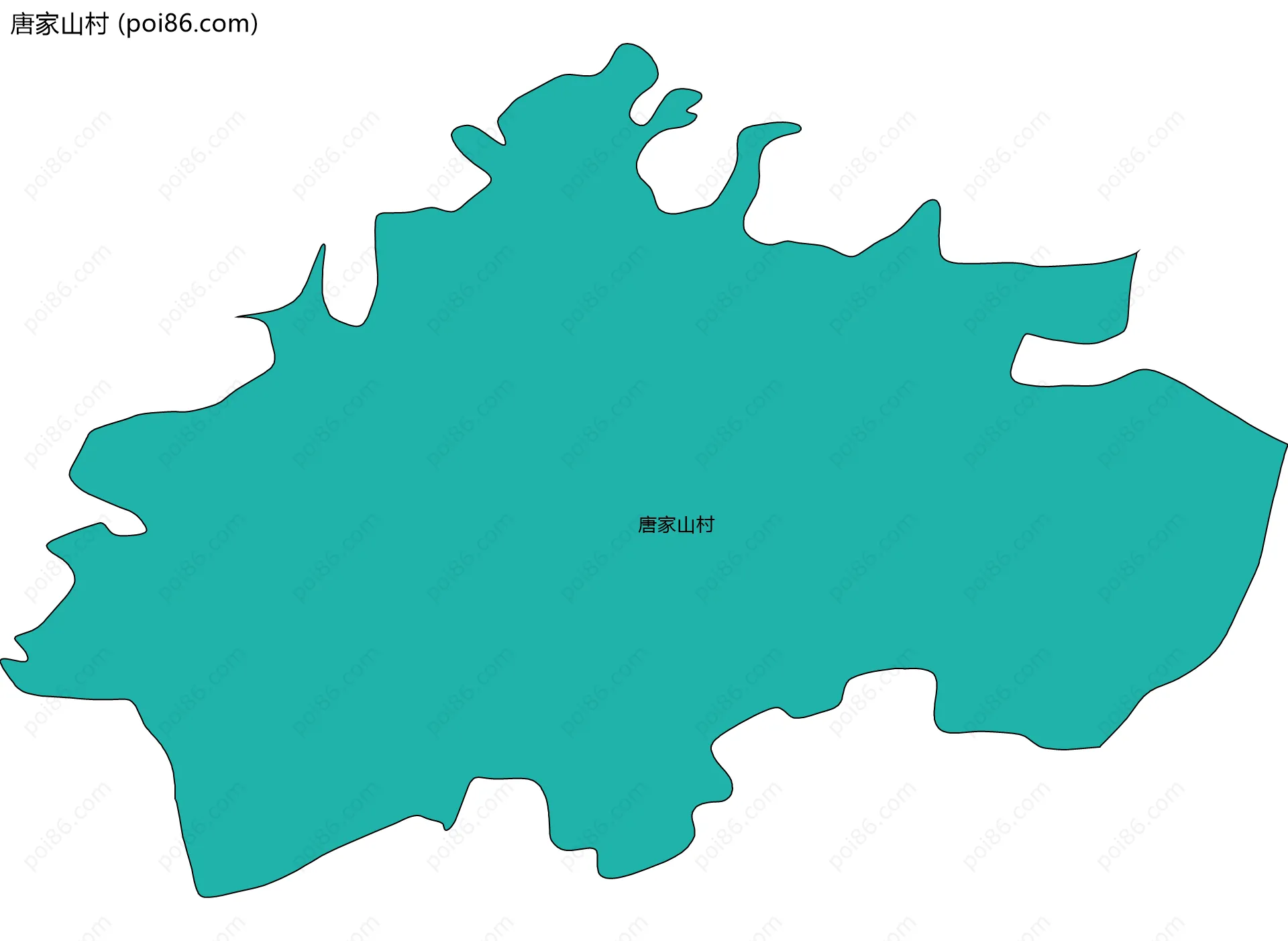 唐家山村边界地图
