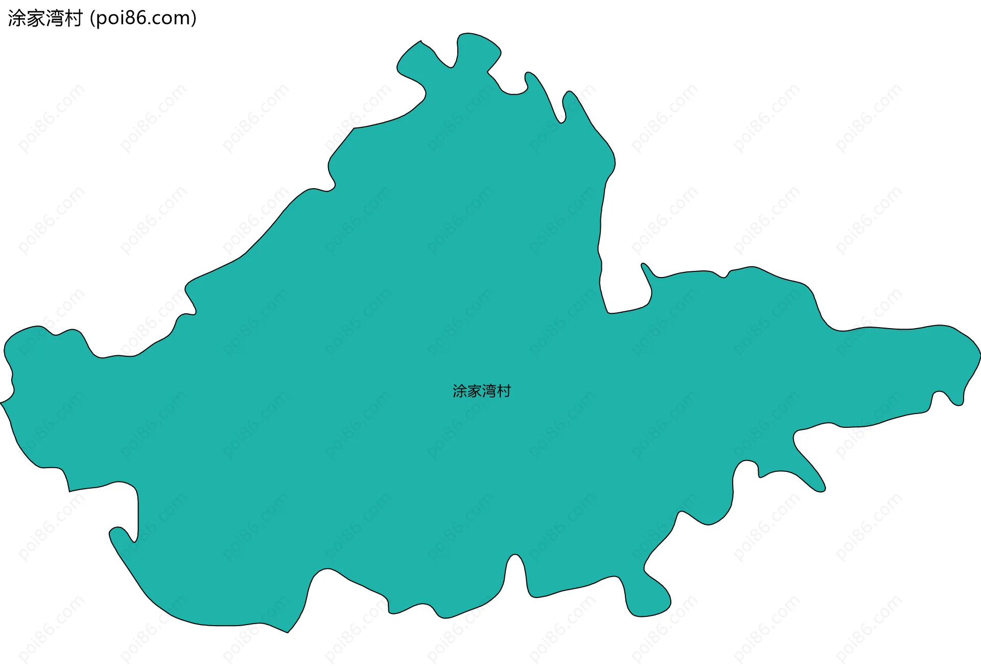 涂家湾村边界地图