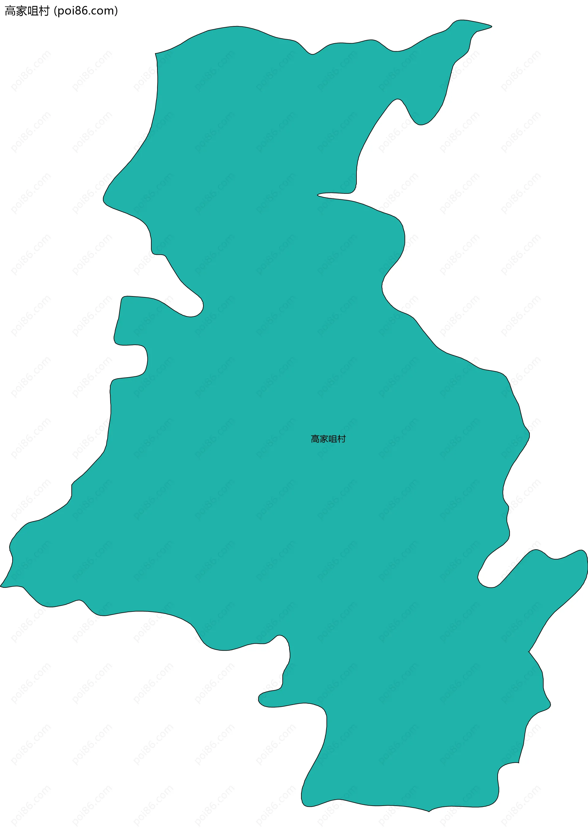 高家咀村边界地图