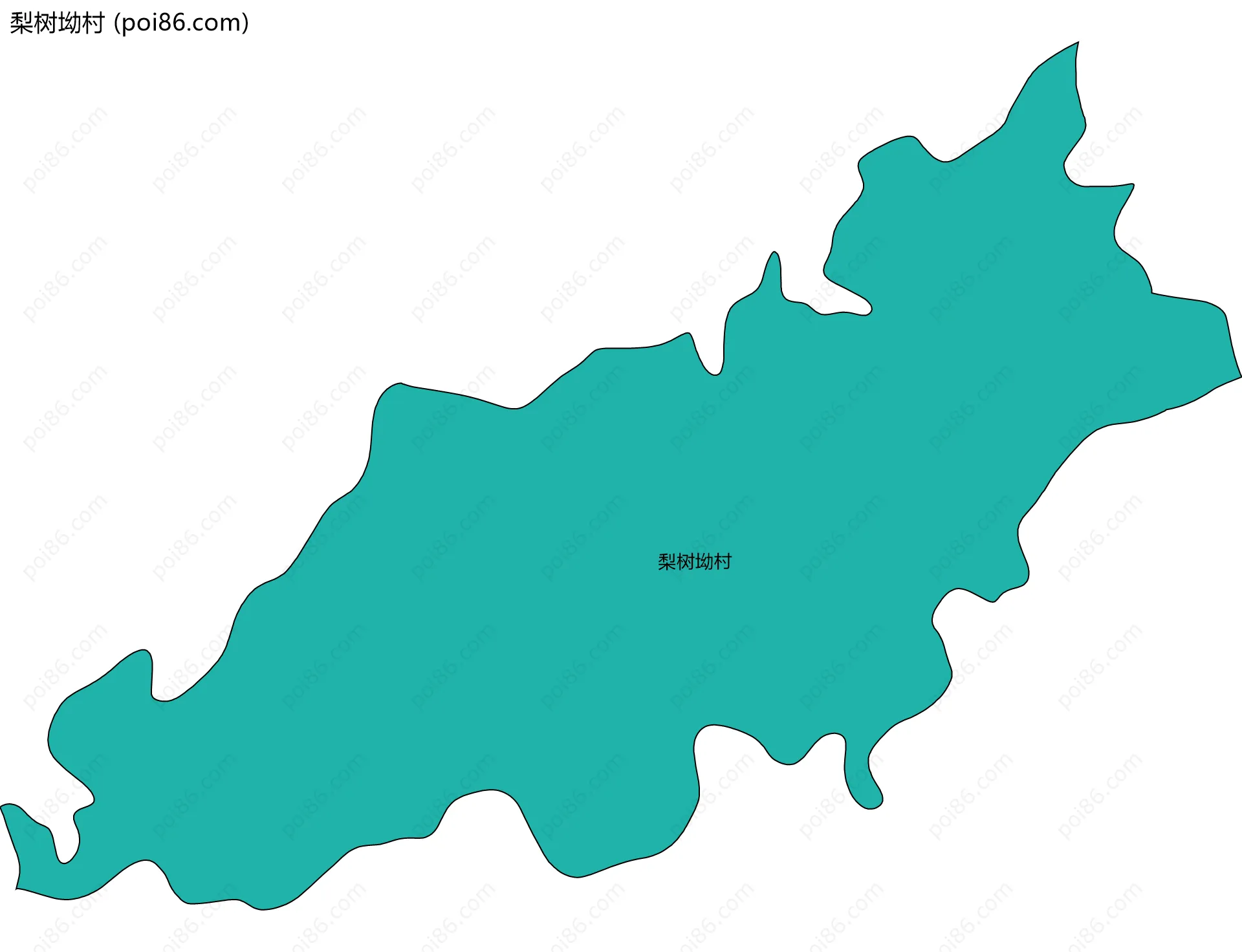 梨树坳村边界地图