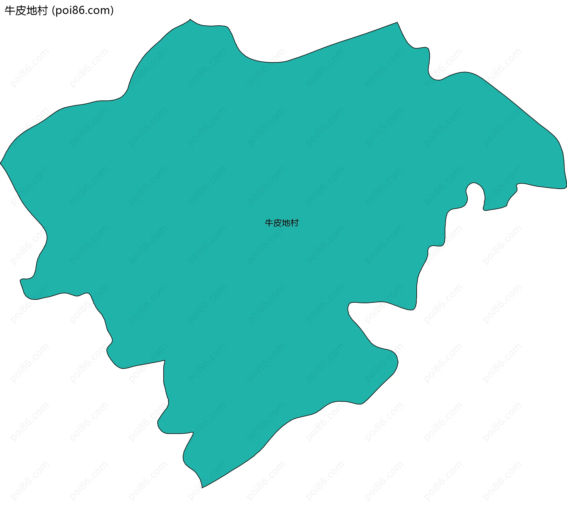 牛皮地村边界地图