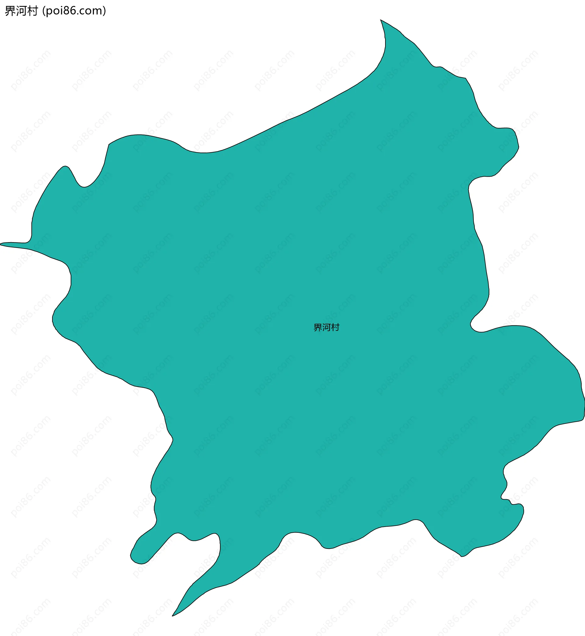 界河村边界地图
