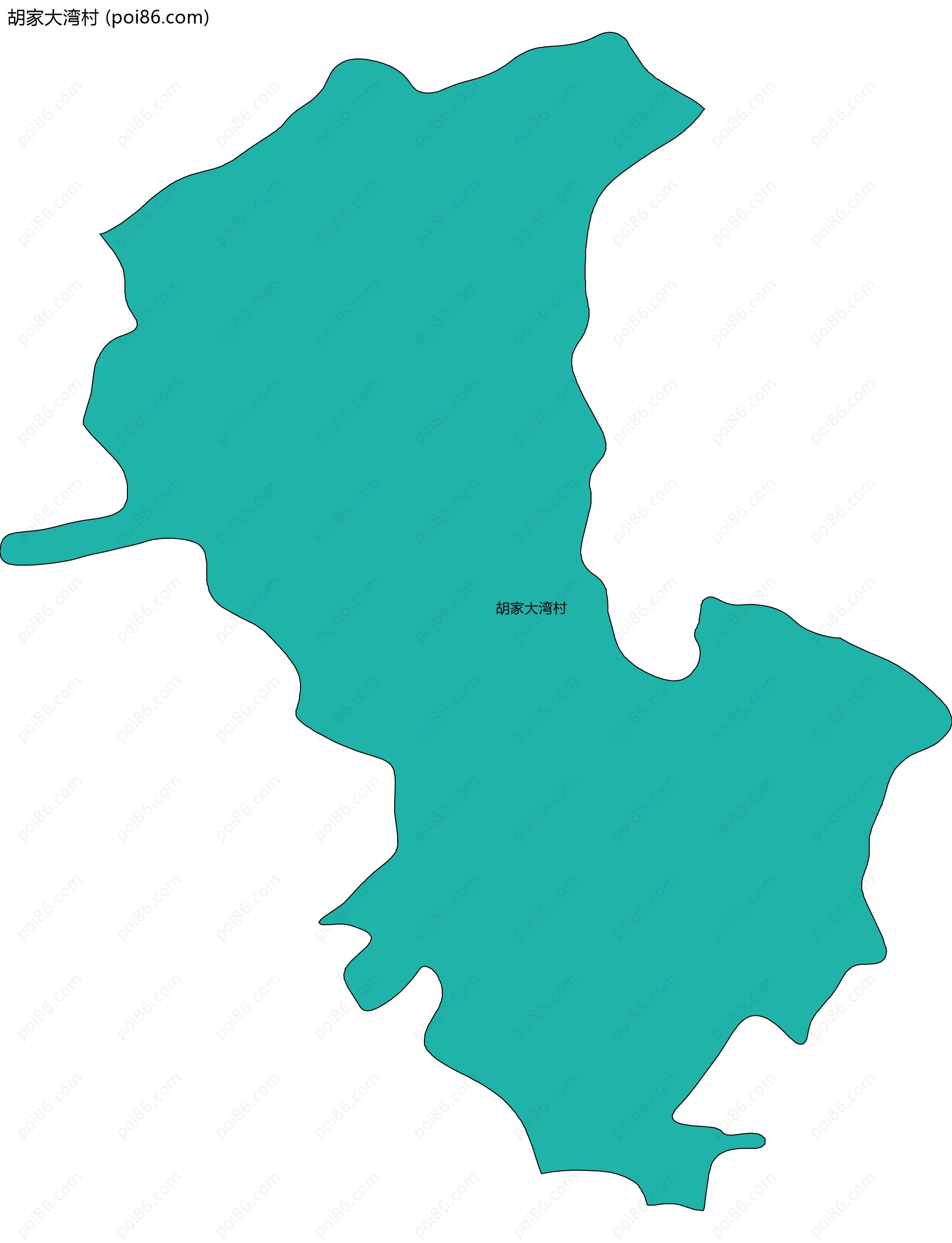胡家大湾村边界地图
