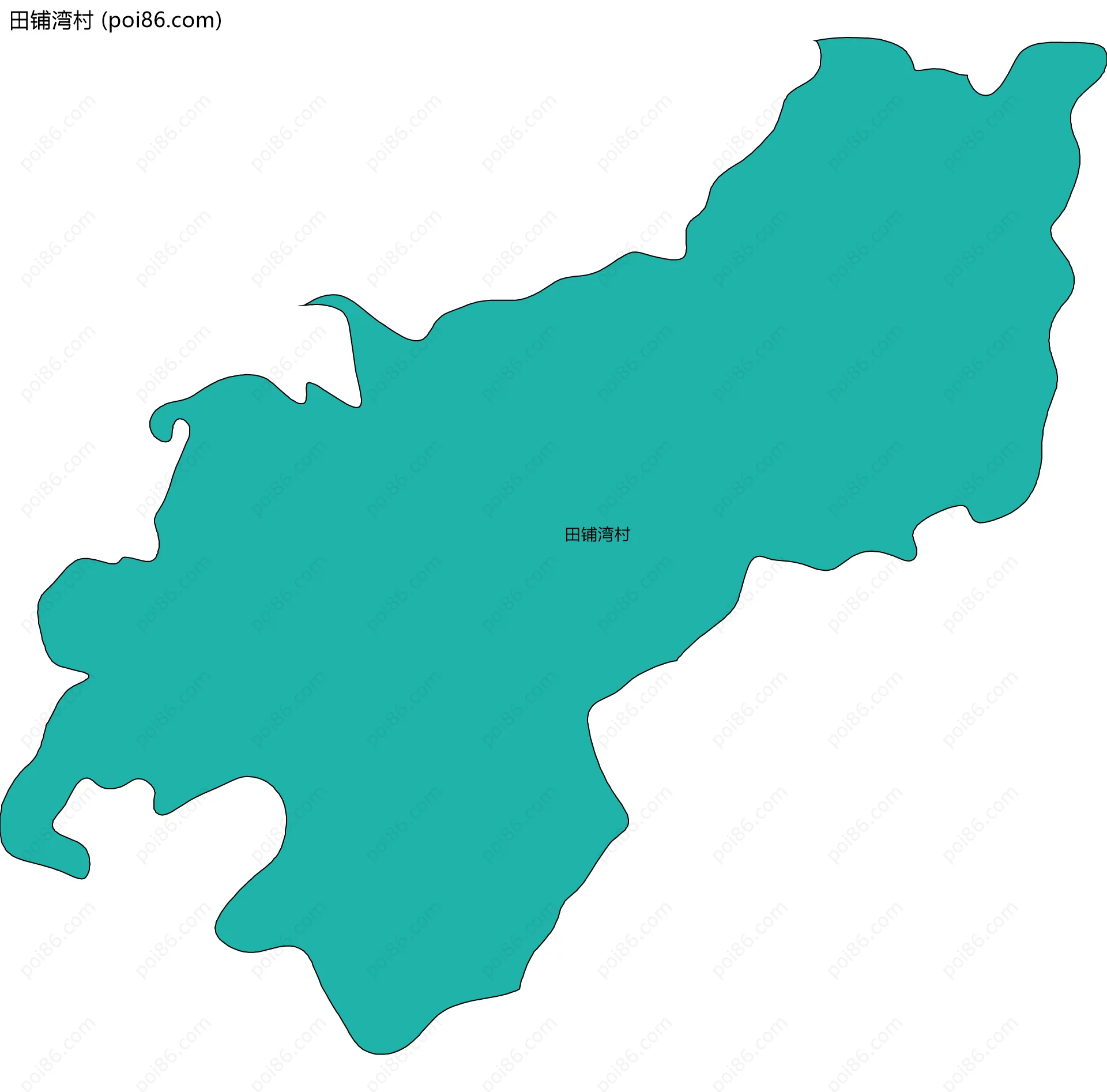 田铺湾村边界地图