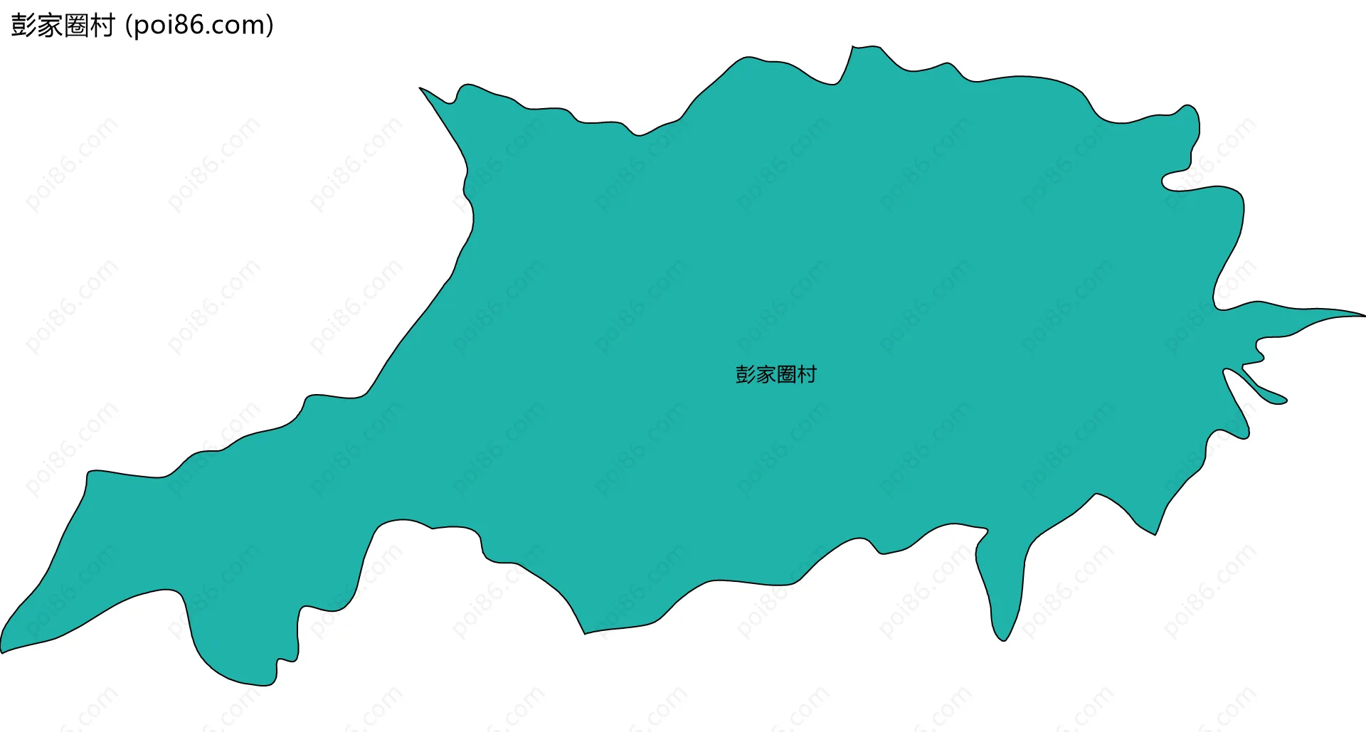 彭家圈村边界地图