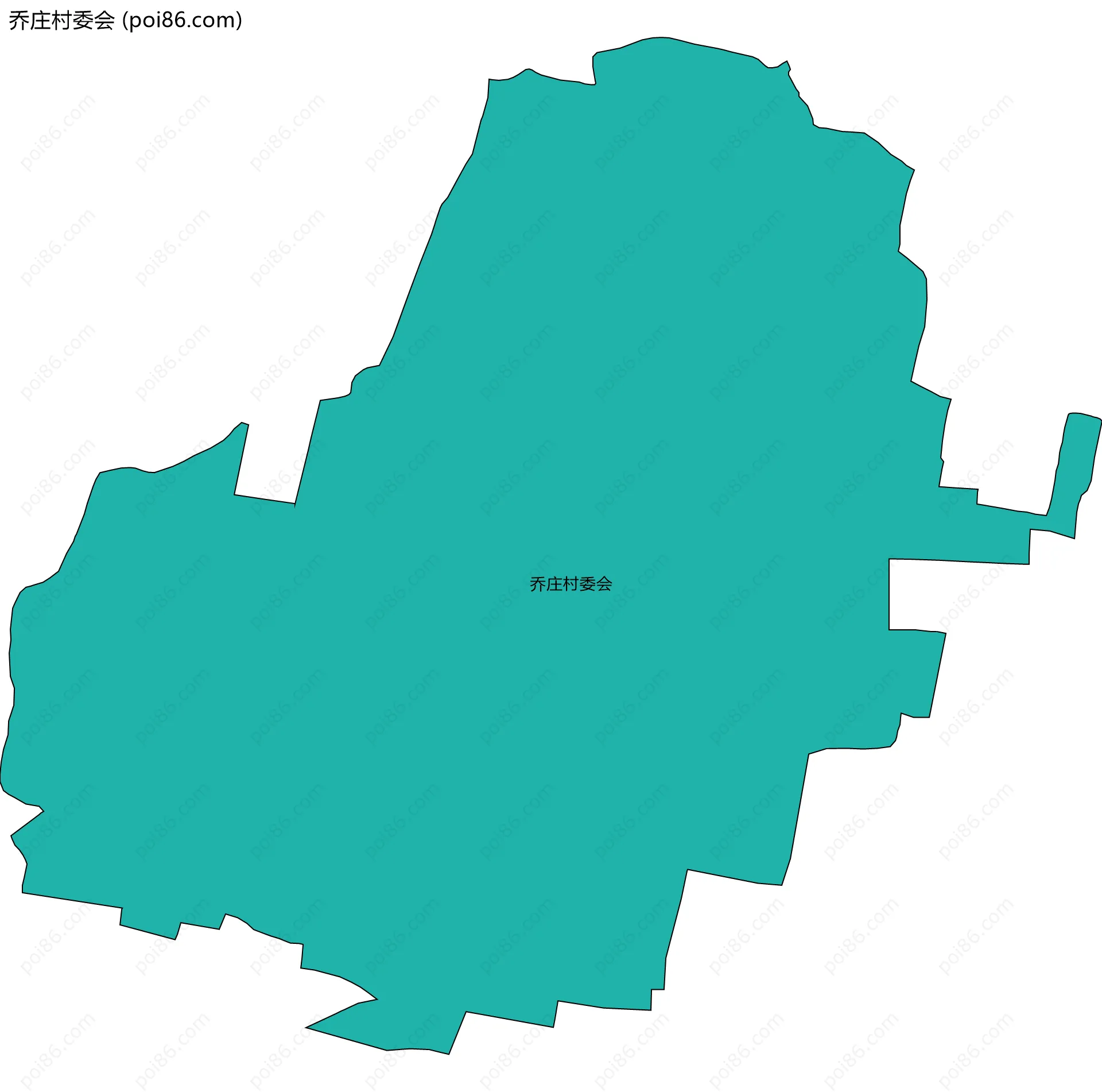 乔庄村委会边界地图