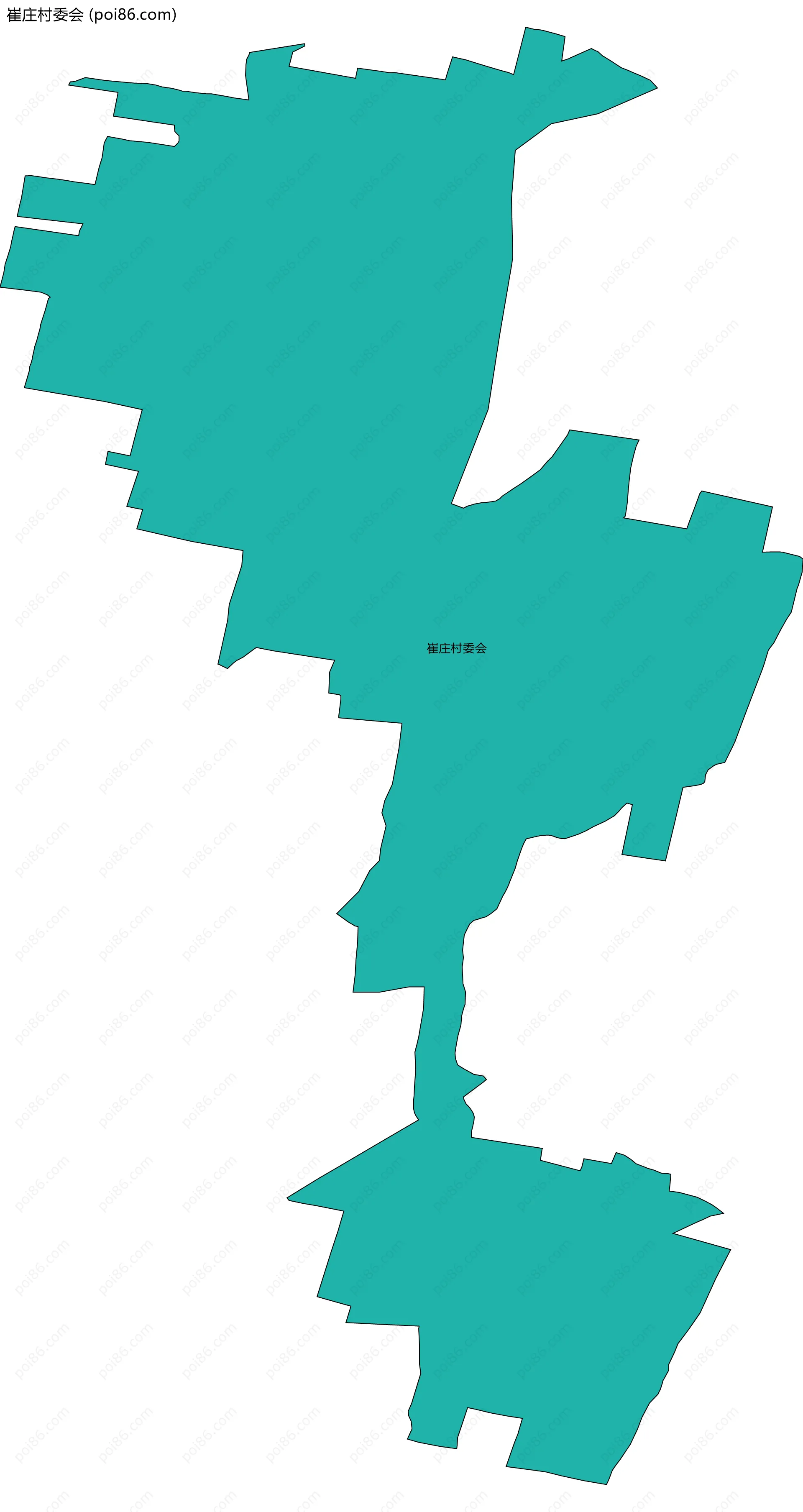 崔庄村委会边界地图