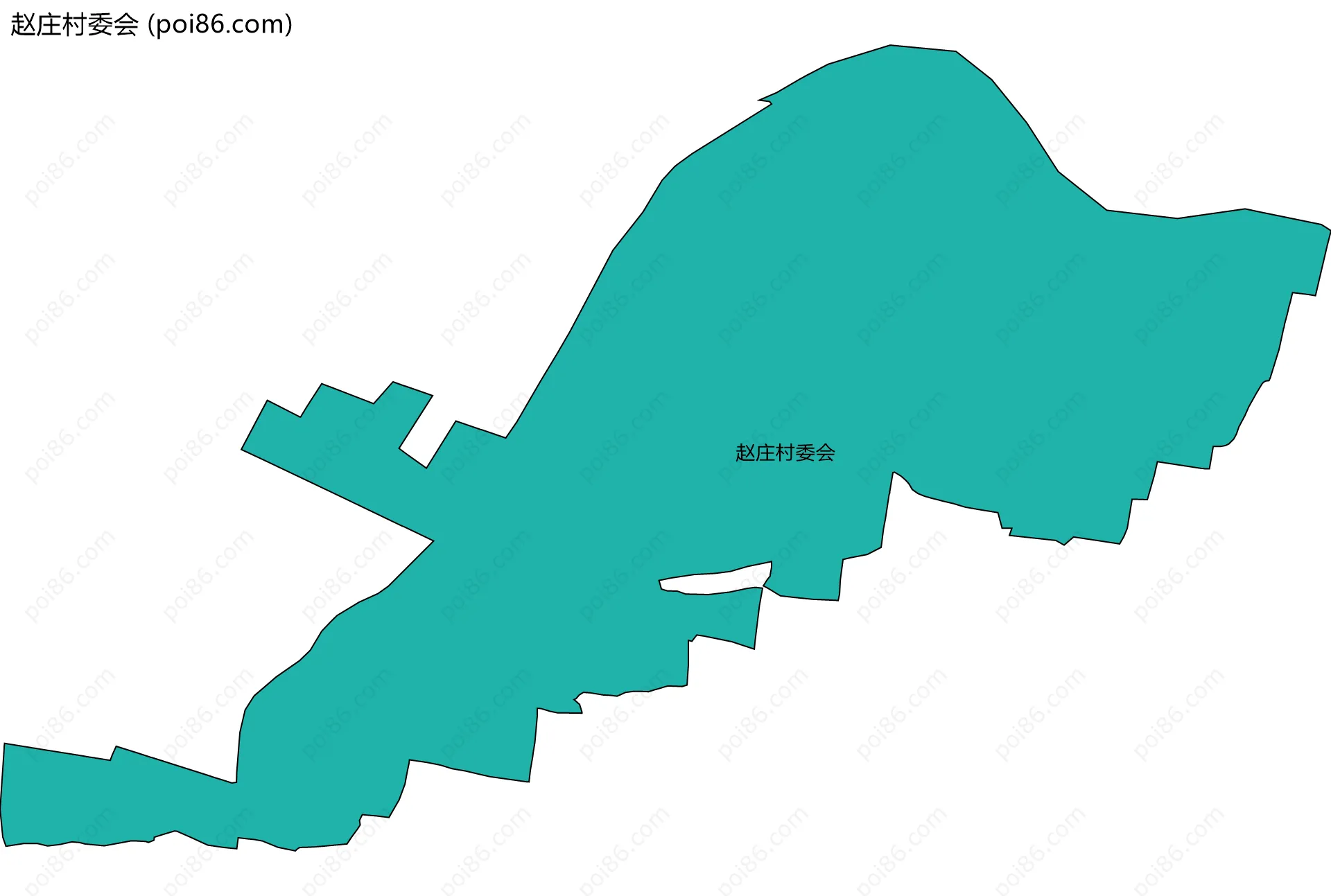 赵庄村委会边界地图