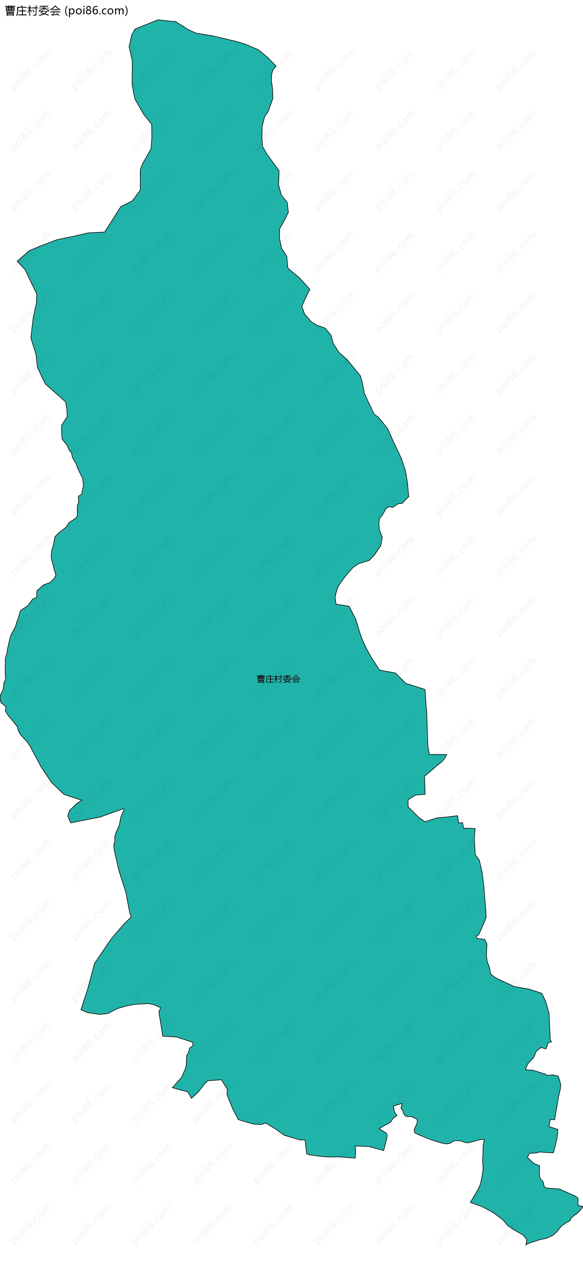 曹庄村委会边界地图