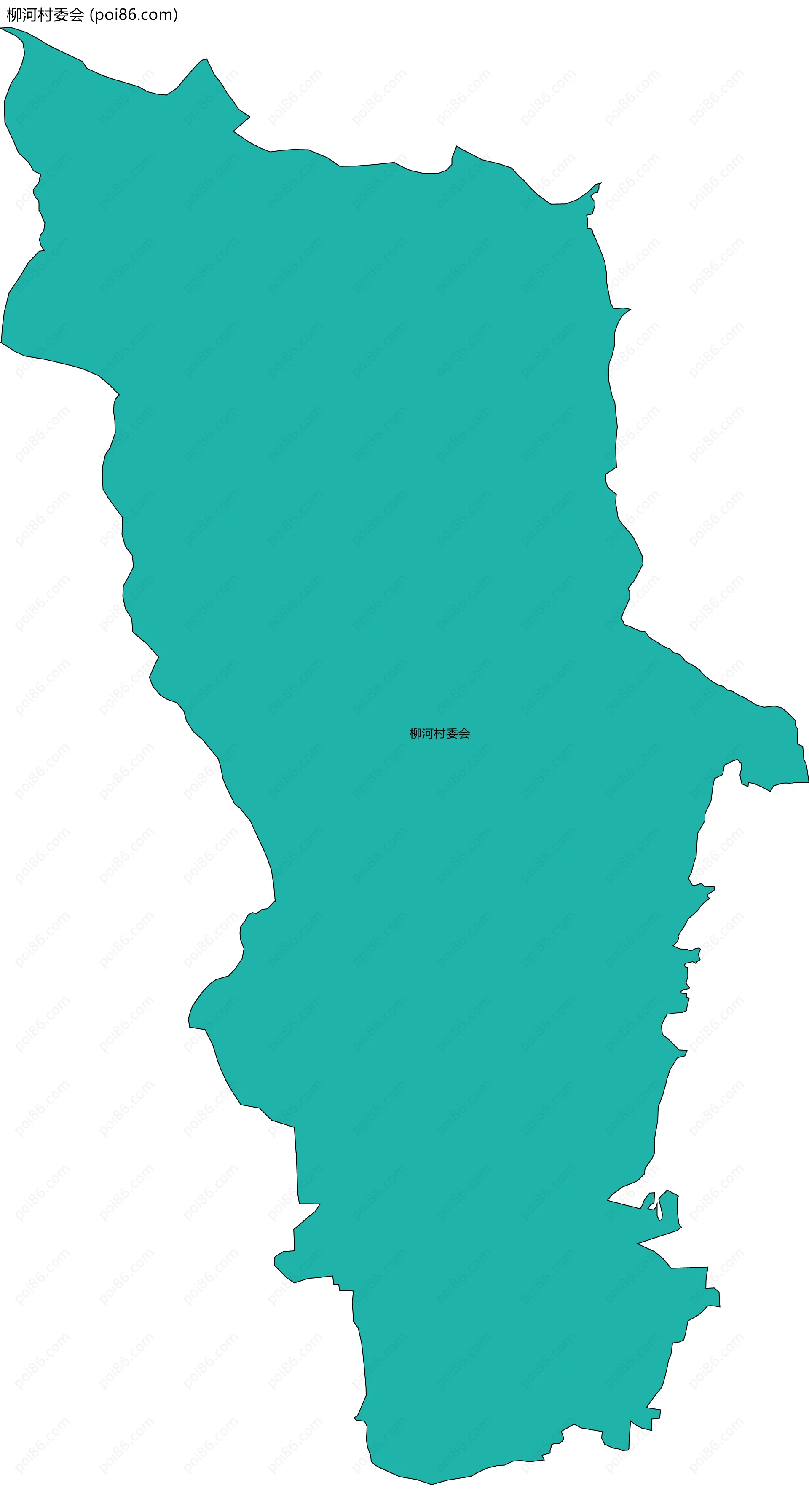 柳河村委会边界地图