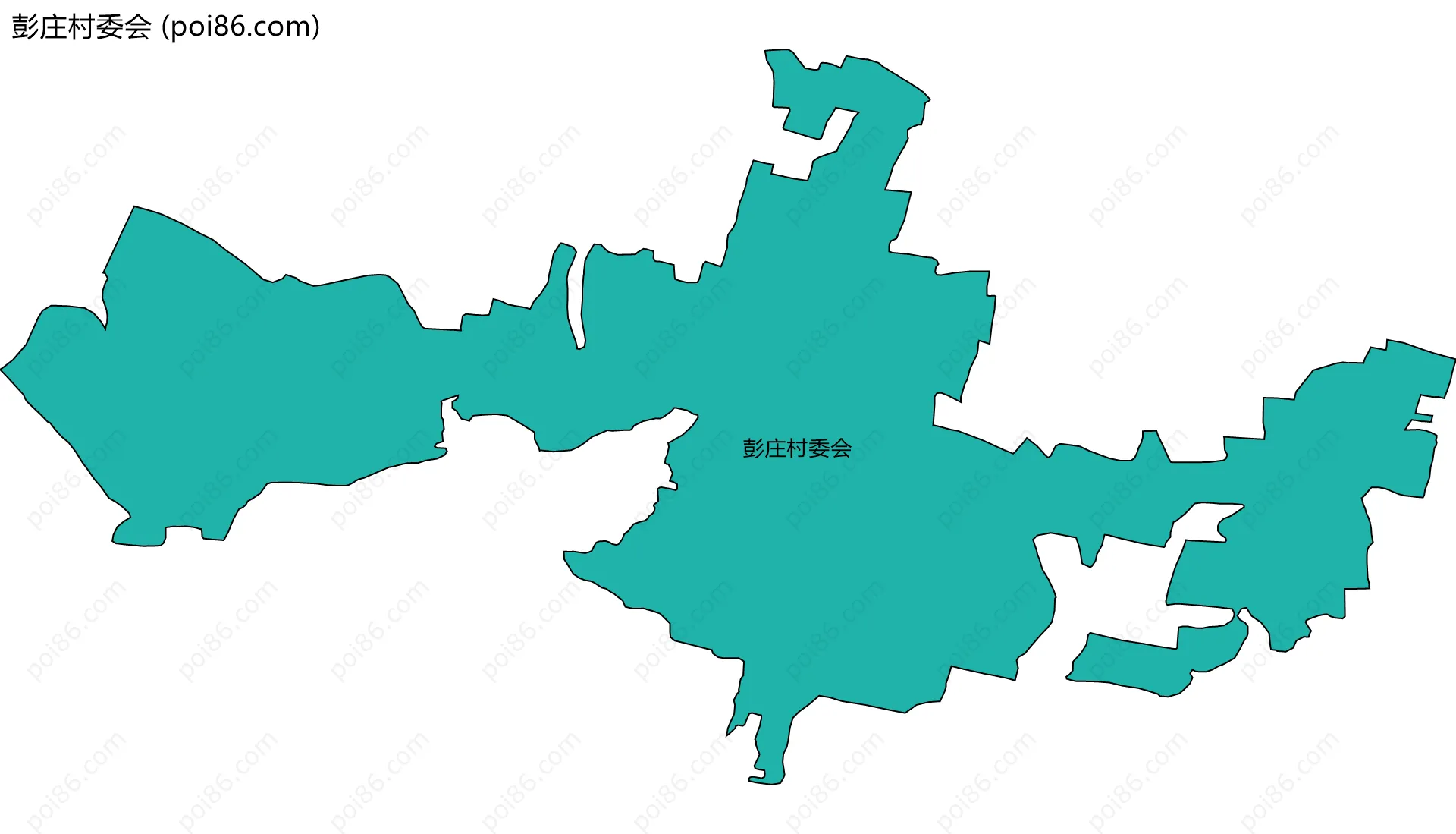 彭庄村委会边界地图
