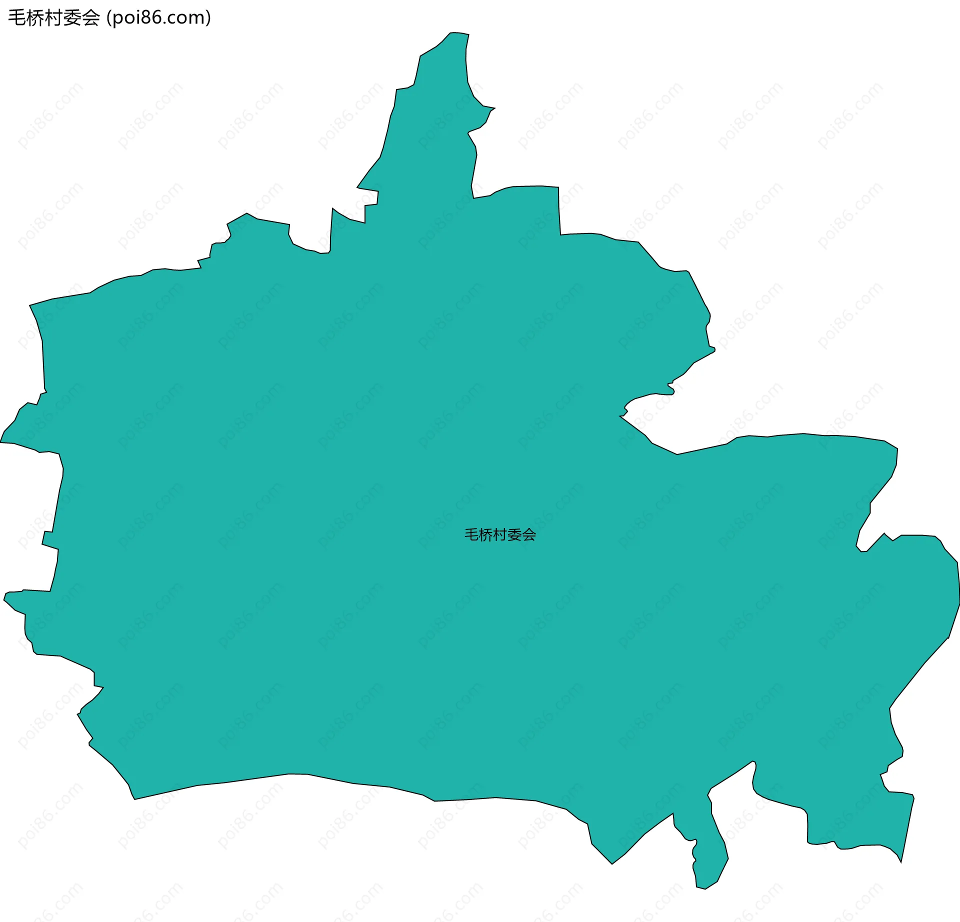 毛桥村委会边界地图