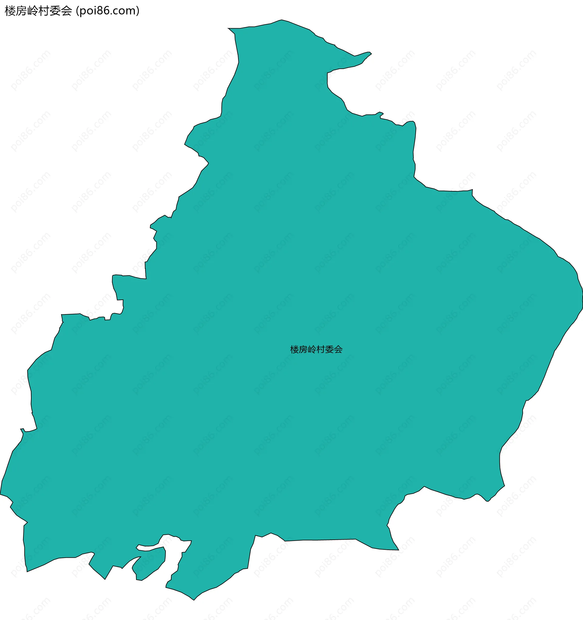 楼房岭村委会边界地图