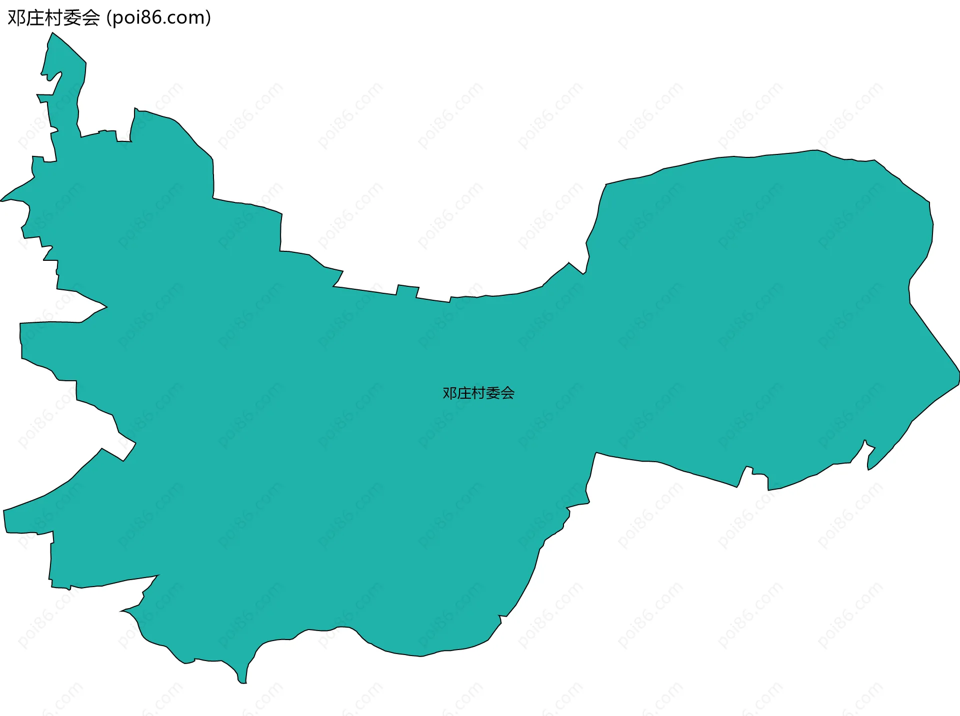 邓庄村委会边界地图