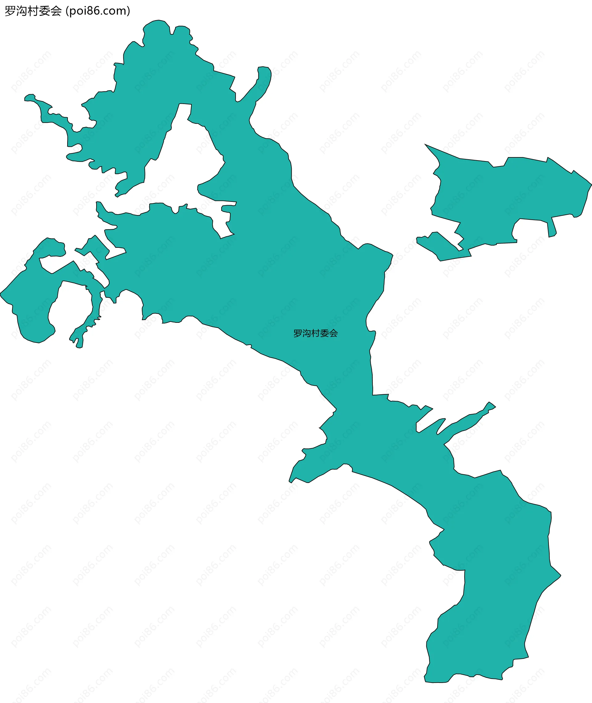 罗沟村委会边界地图