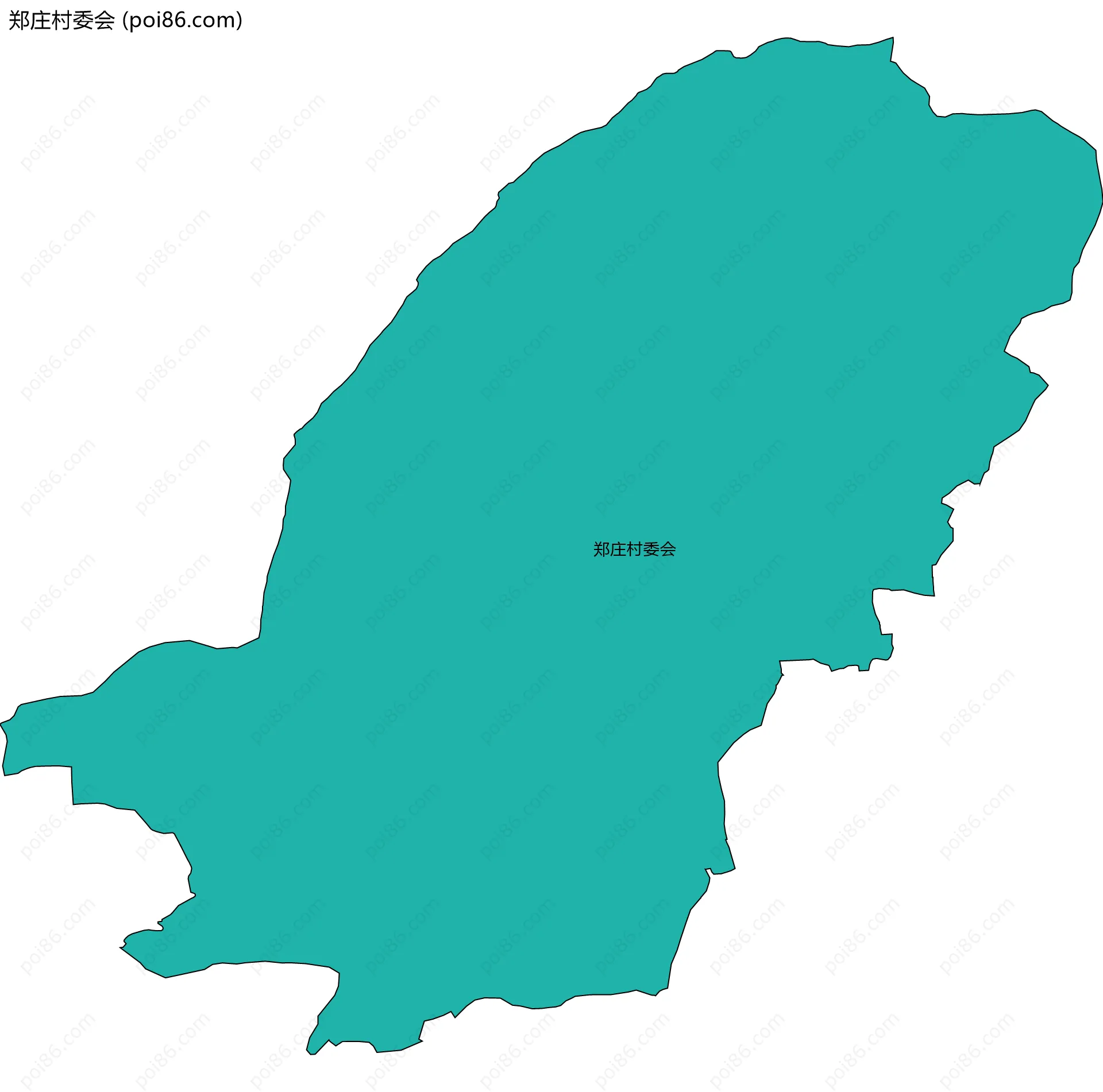 郑庄村委会边界地图