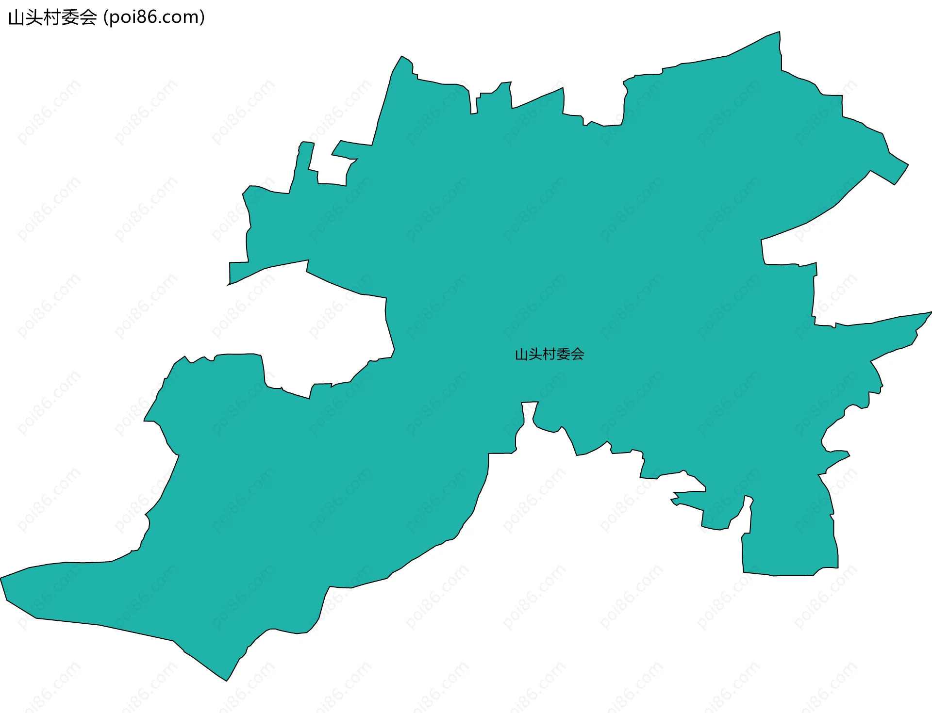 山头村委会边界地图