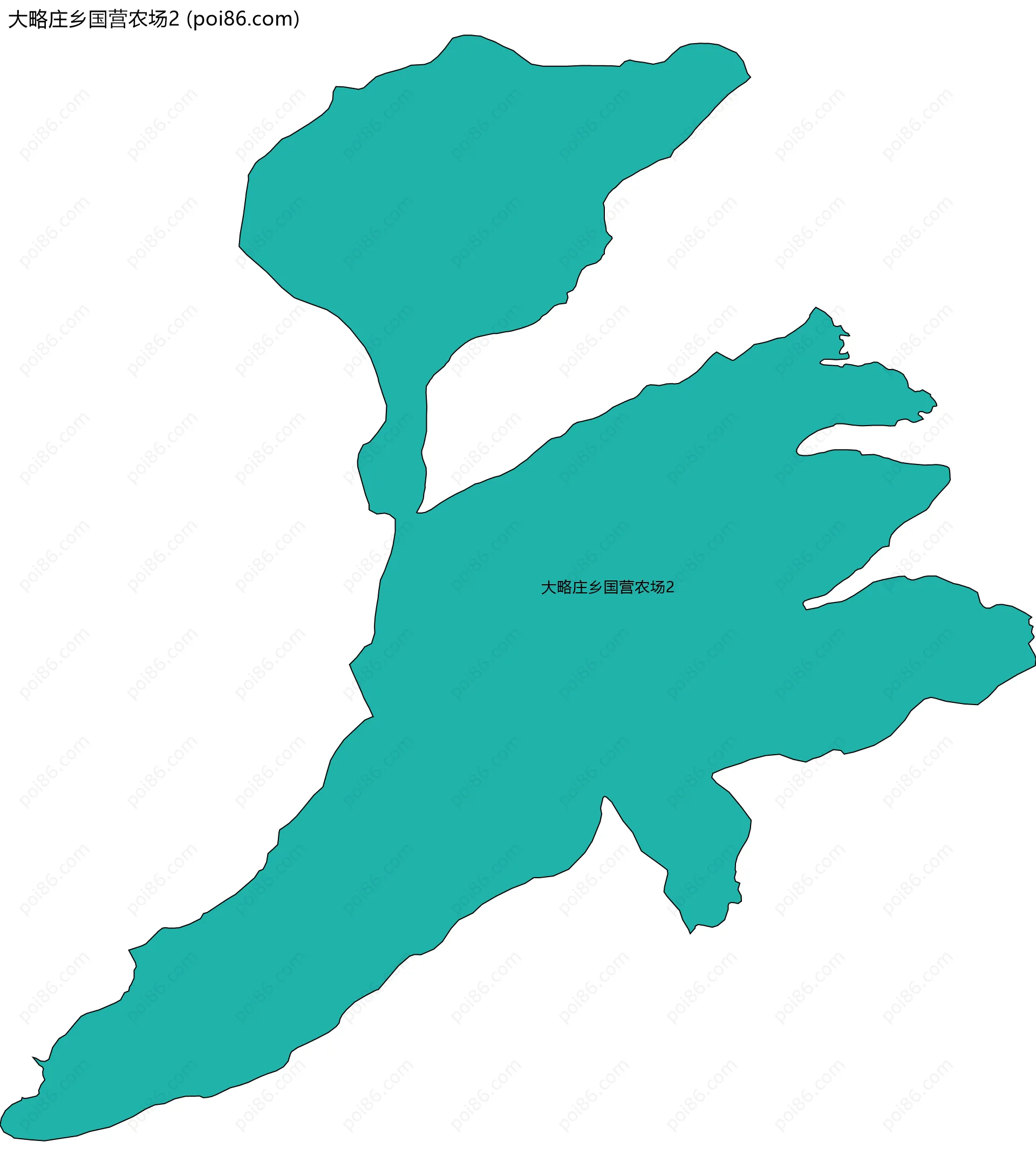 大略庄乡国营农场2边界地图