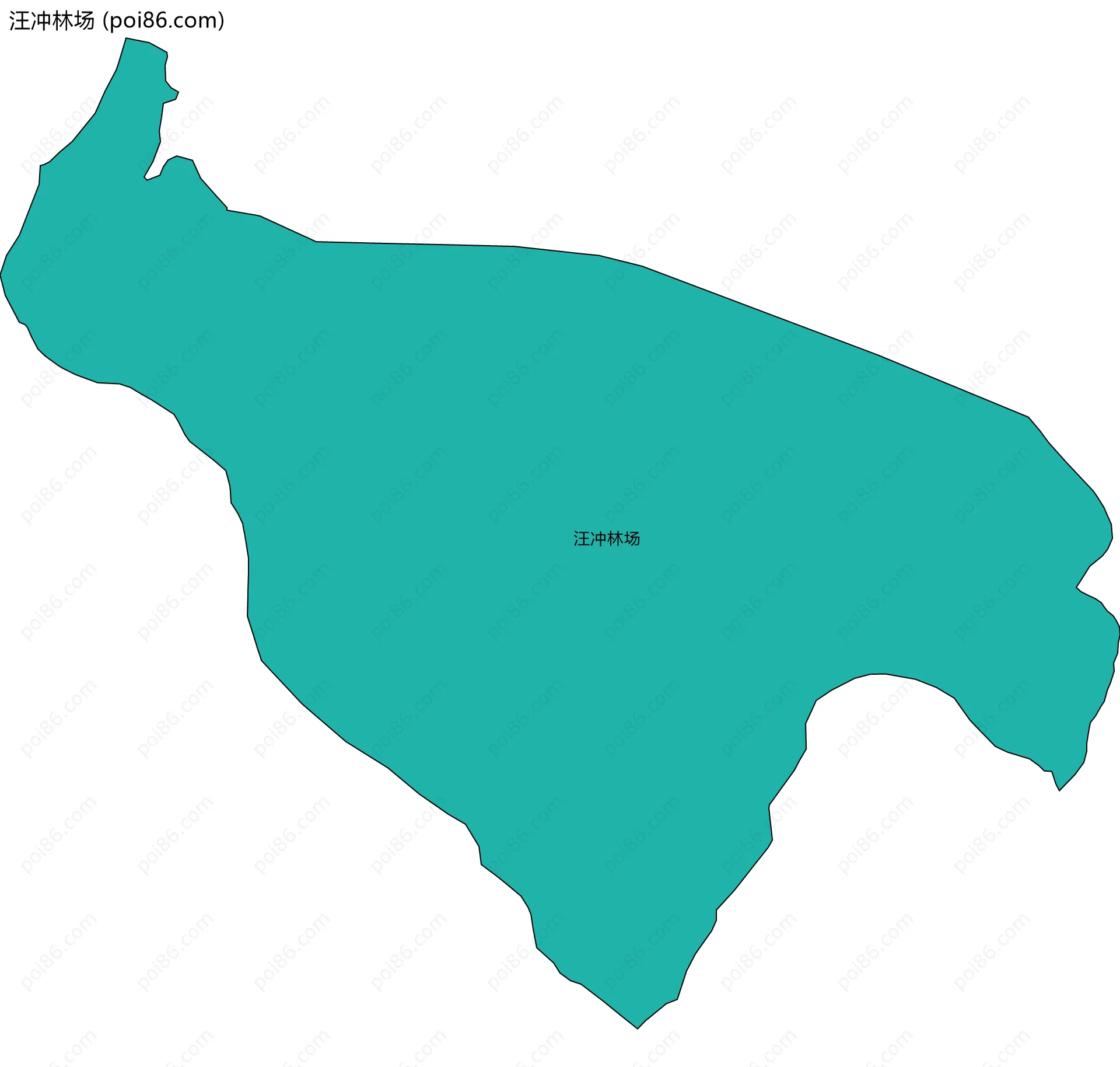 汪冲林场边界地图