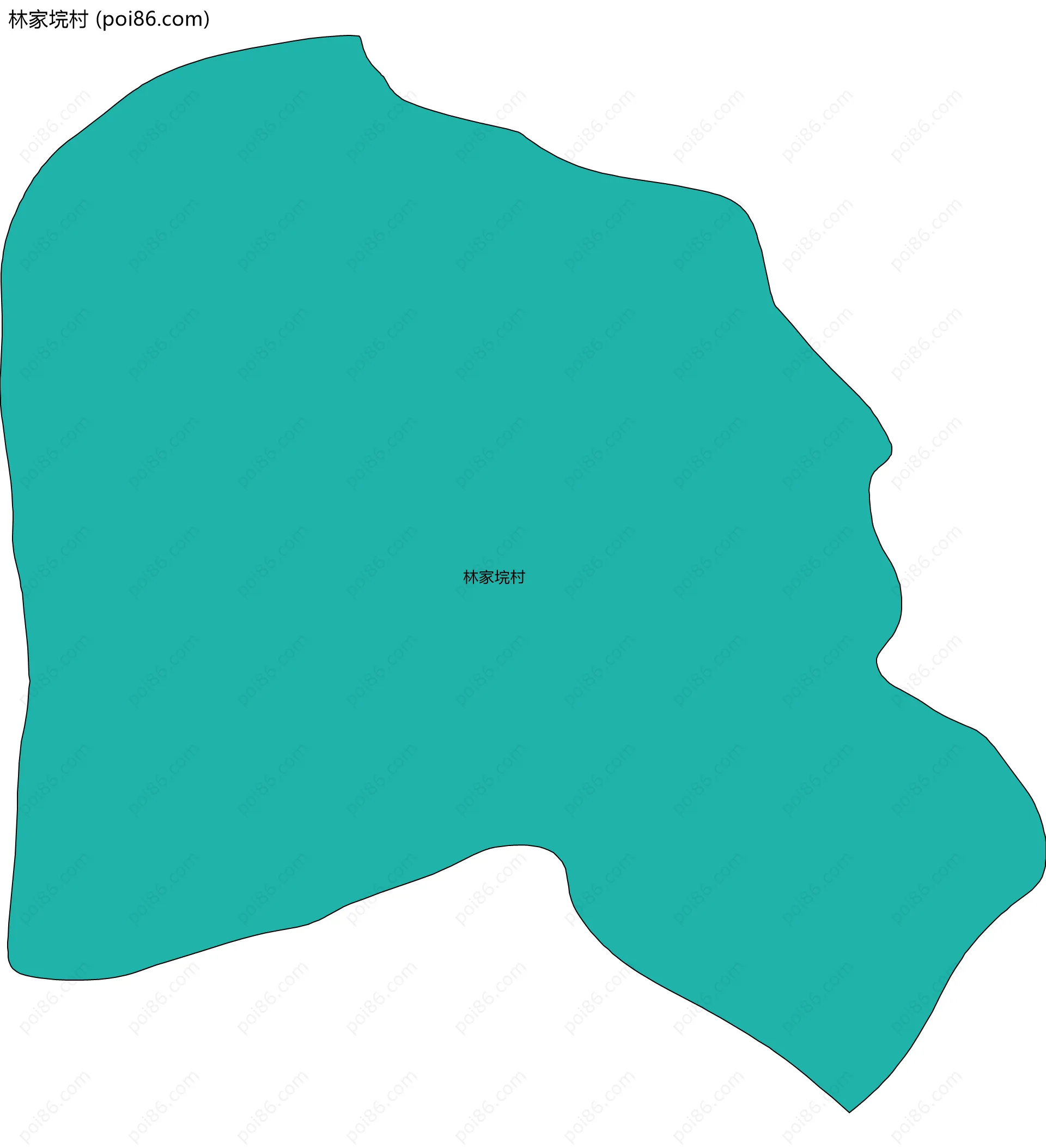 林家垸村边界地图