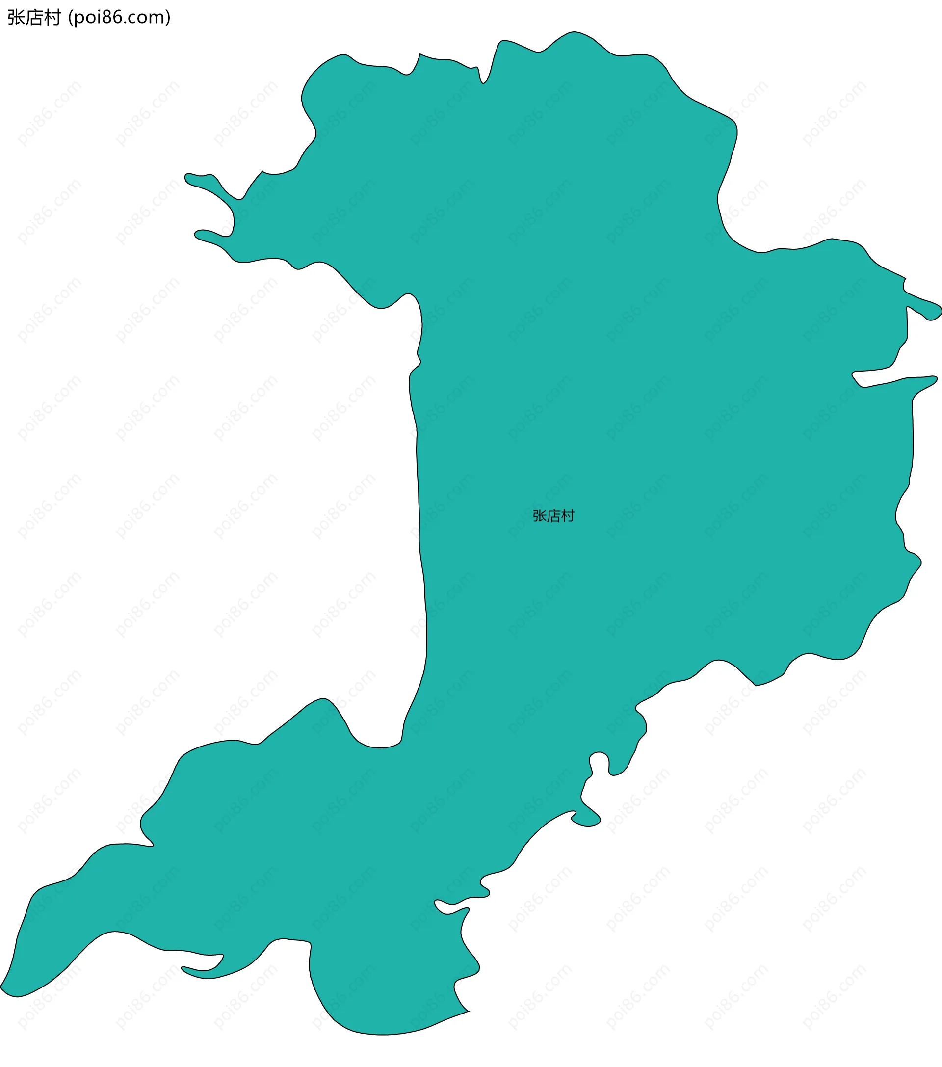 张店村边界地图