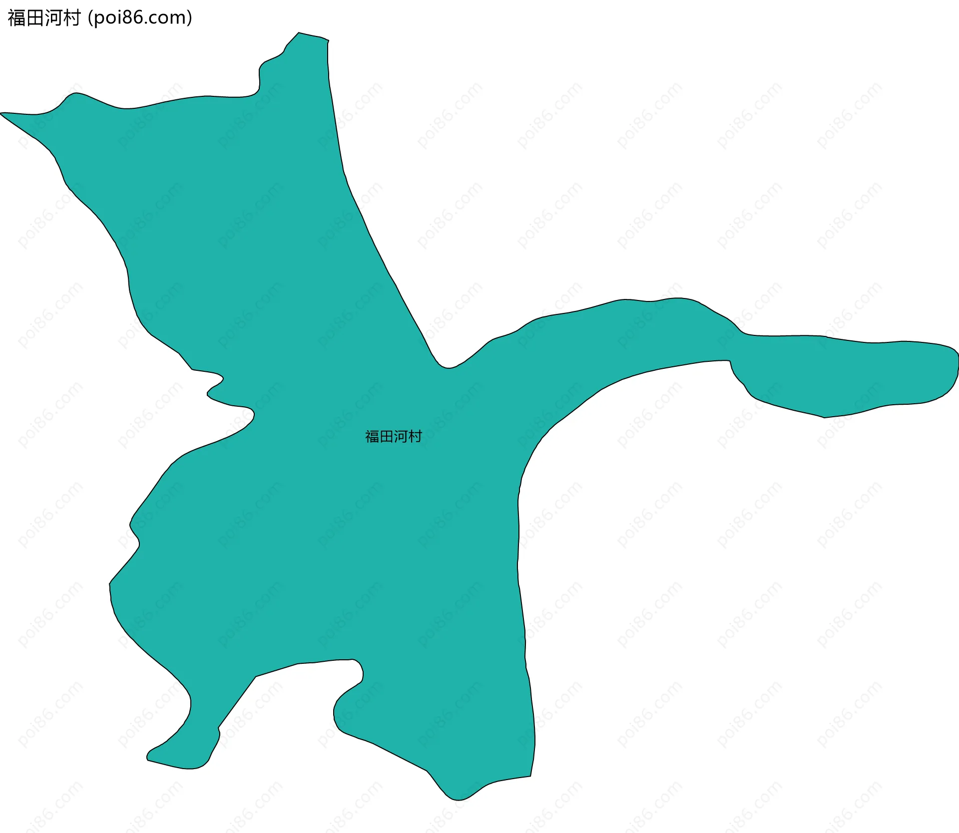 福田河村边界地图