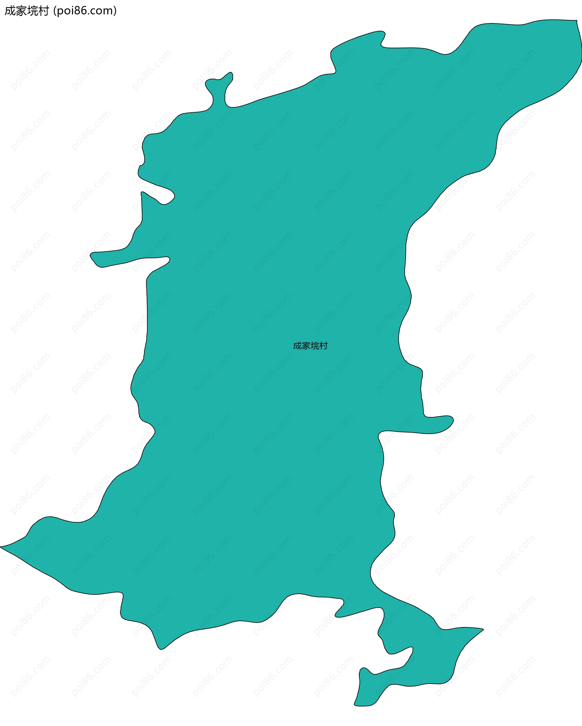 成家垸村边界地图