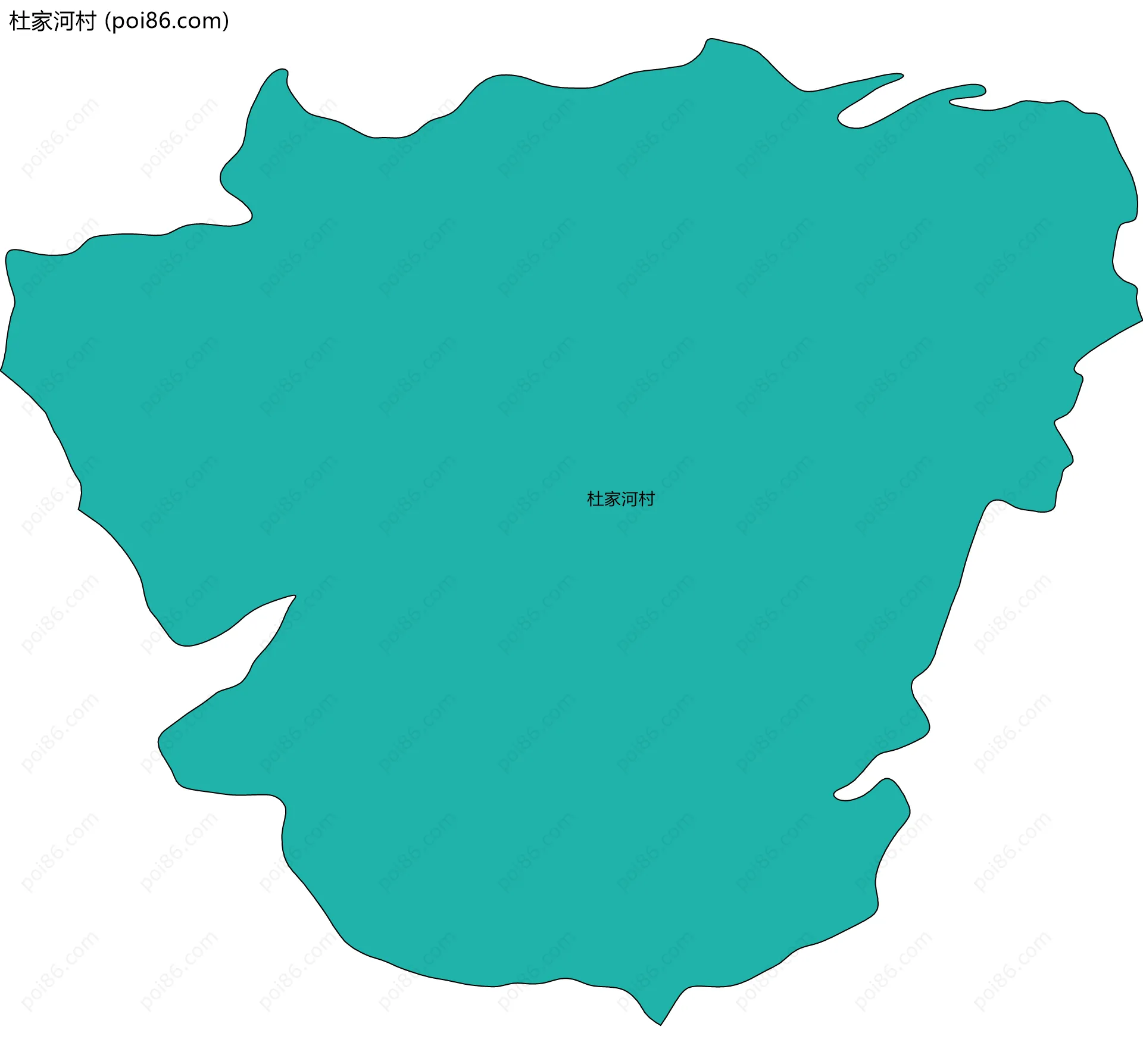 杜家河村边界地图