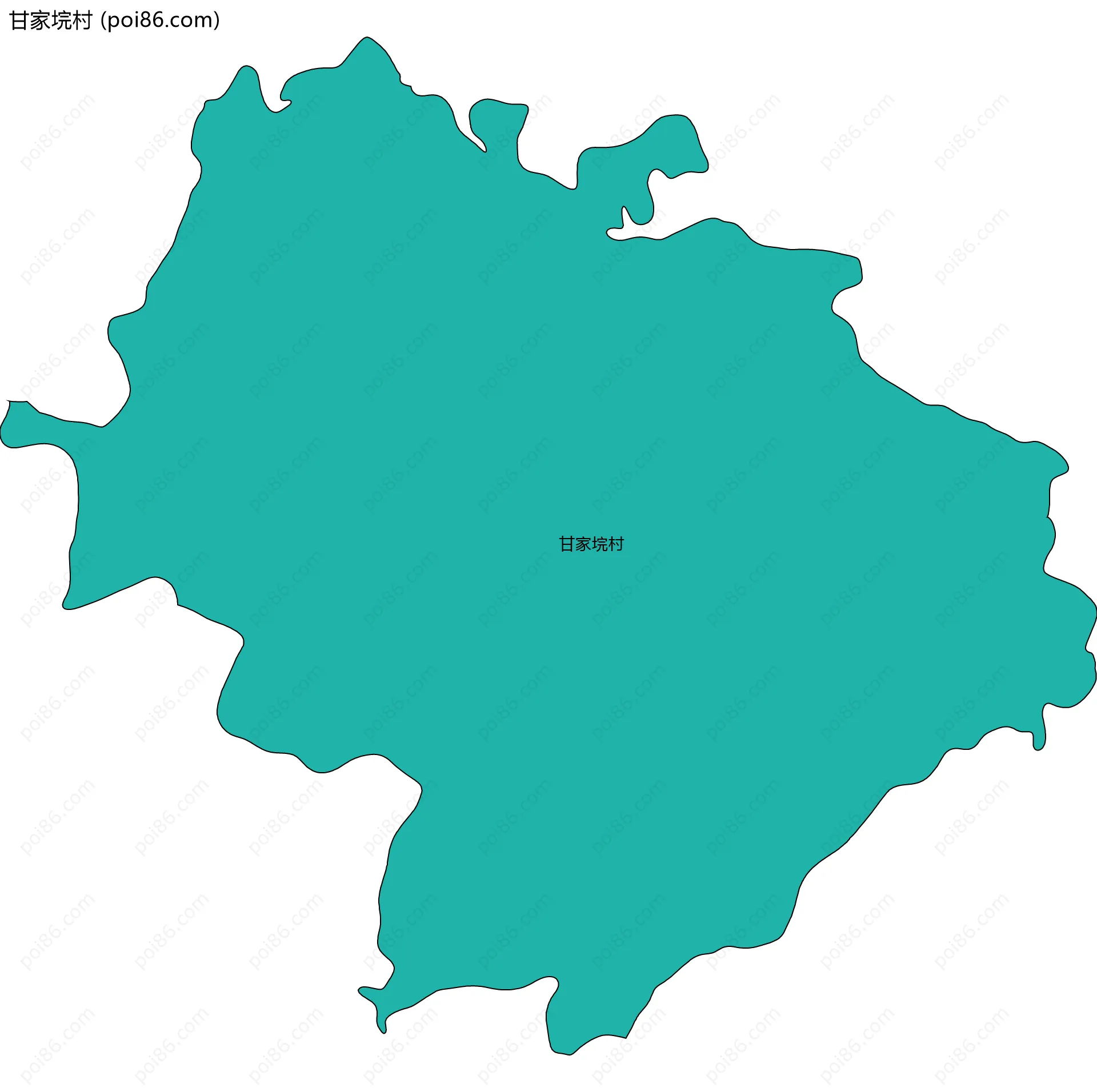 甘家垸村边界地图