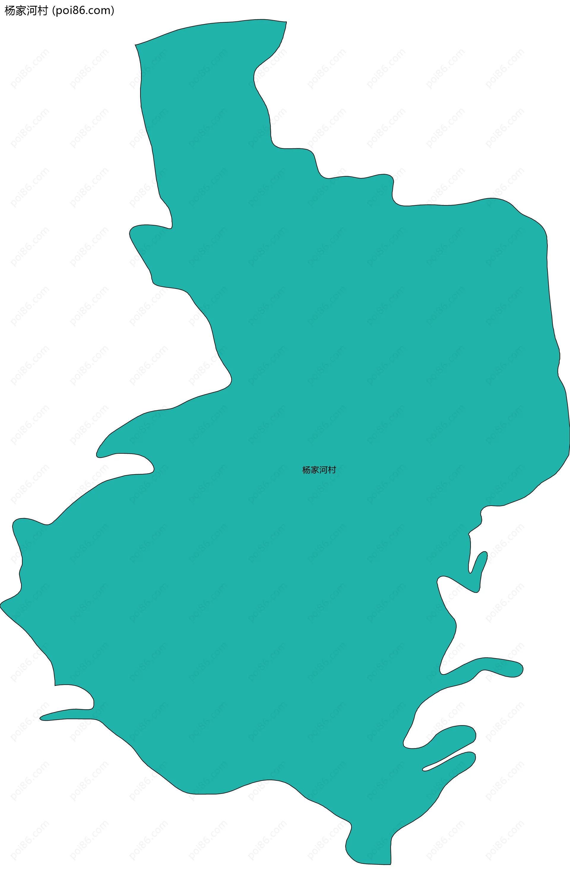 杨家河村边界地图