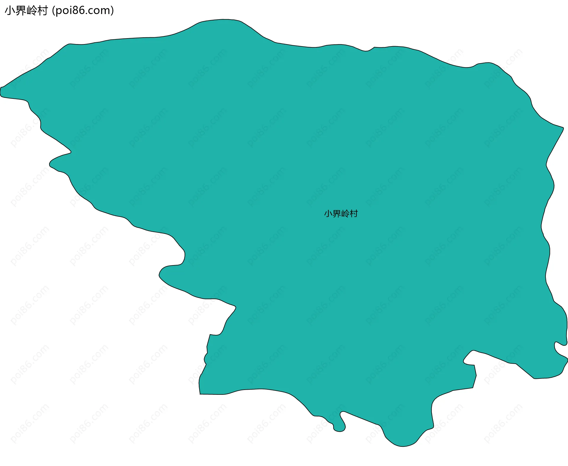 小界岭村边界地图