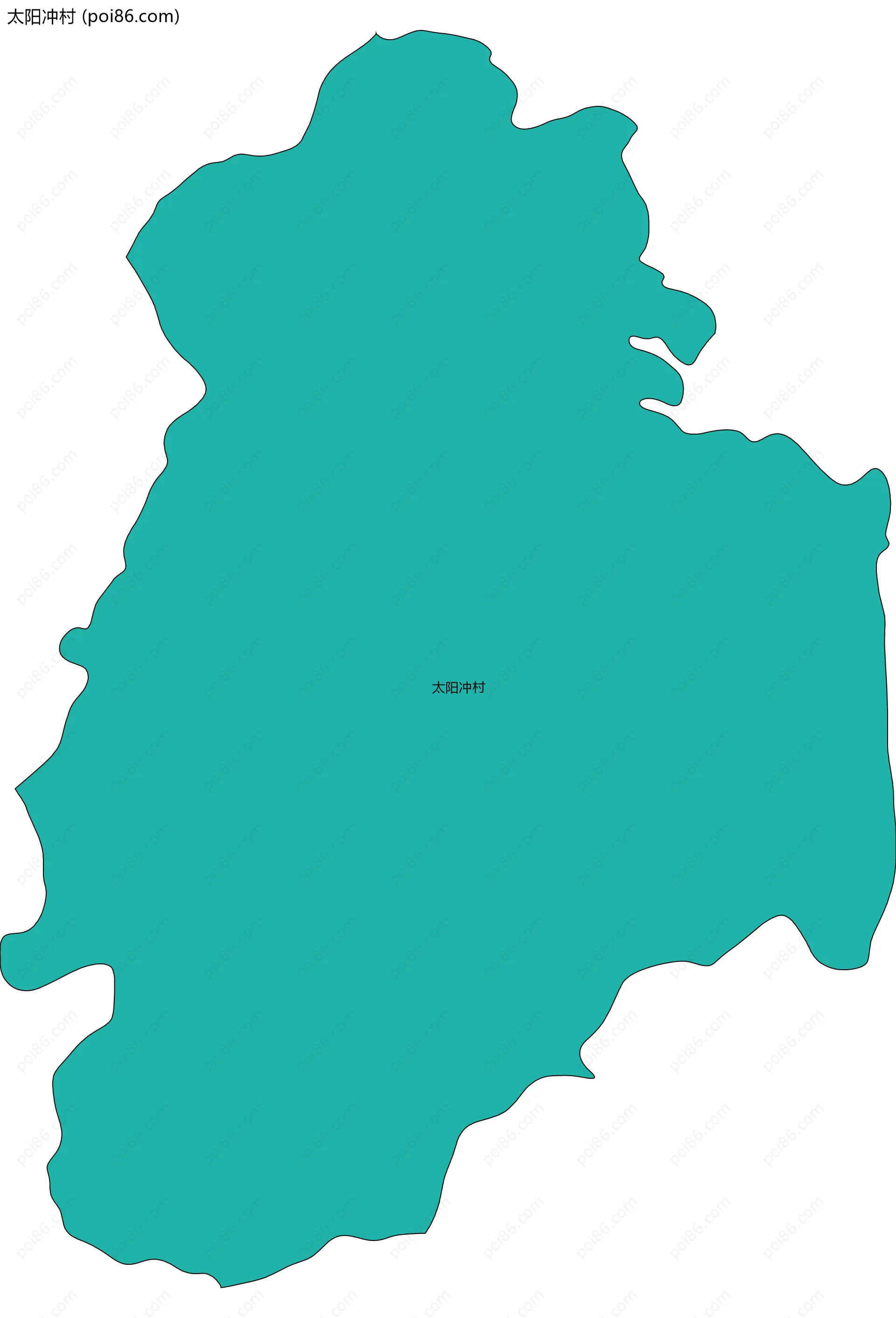 太阳冲村边界地图