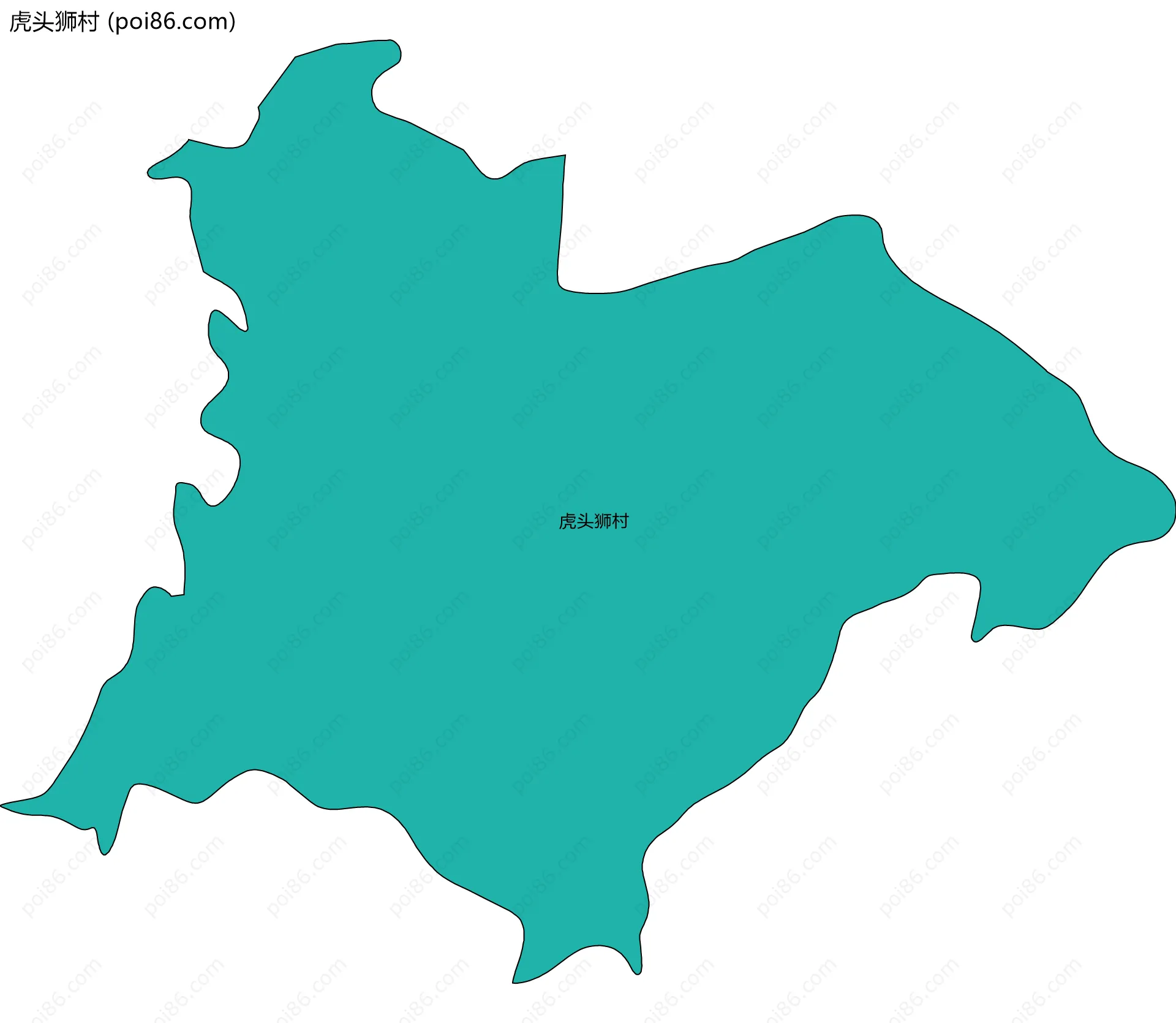 虎头狮村边界地图