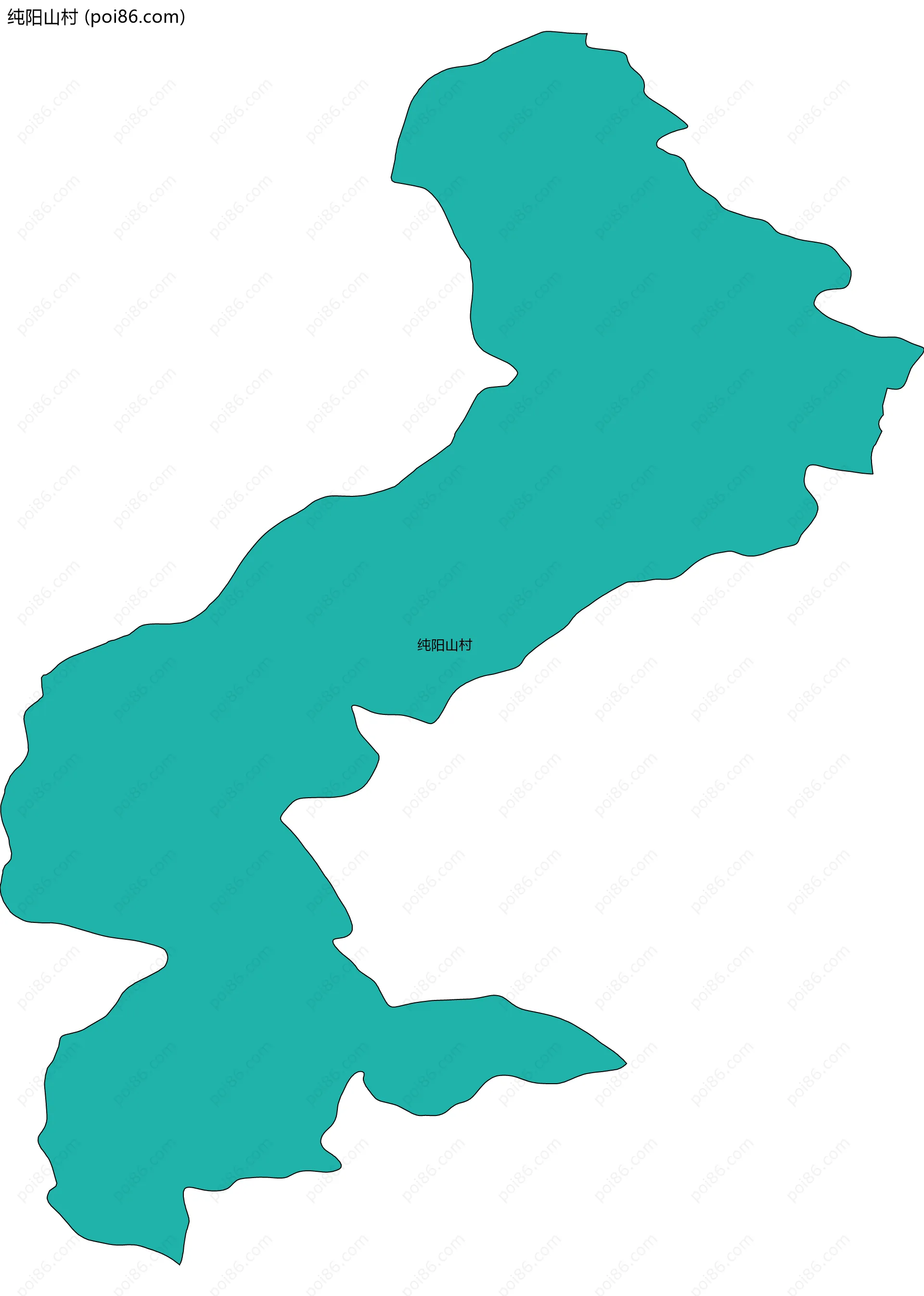 纯阳山村边界地图