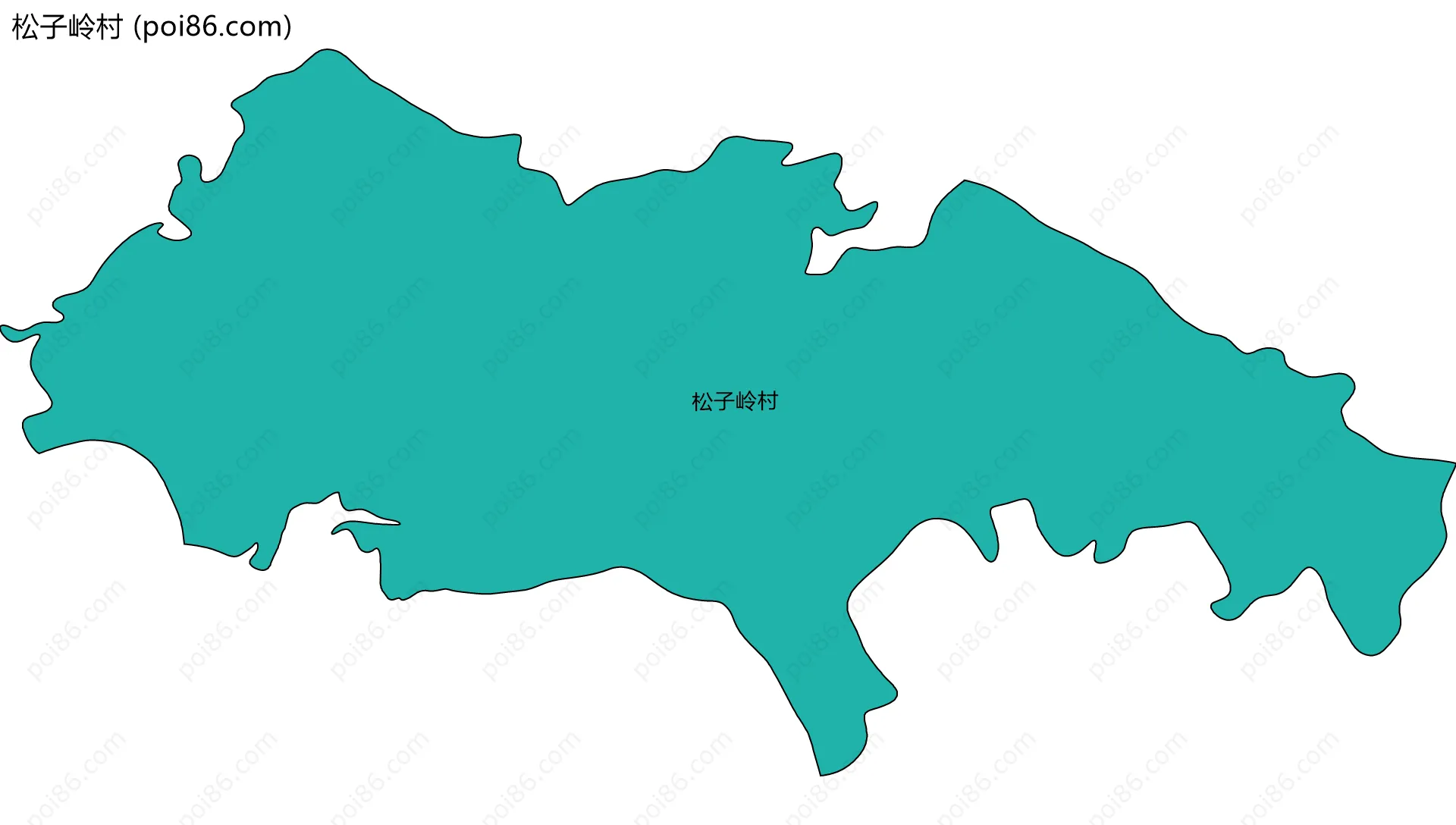 松子岭村边界地图