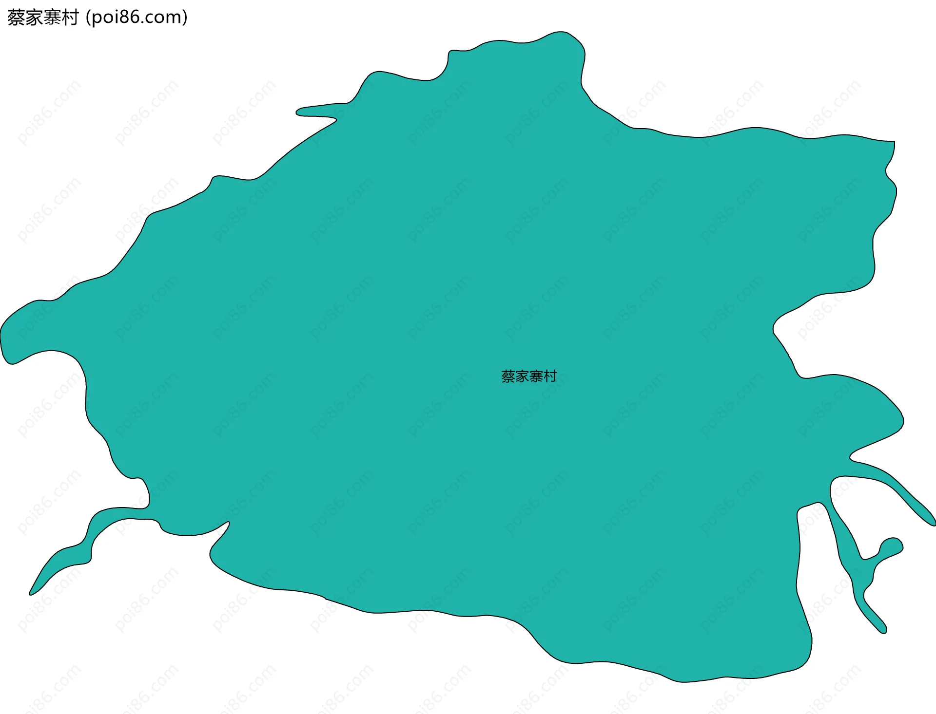 蔡家寨村边界地图