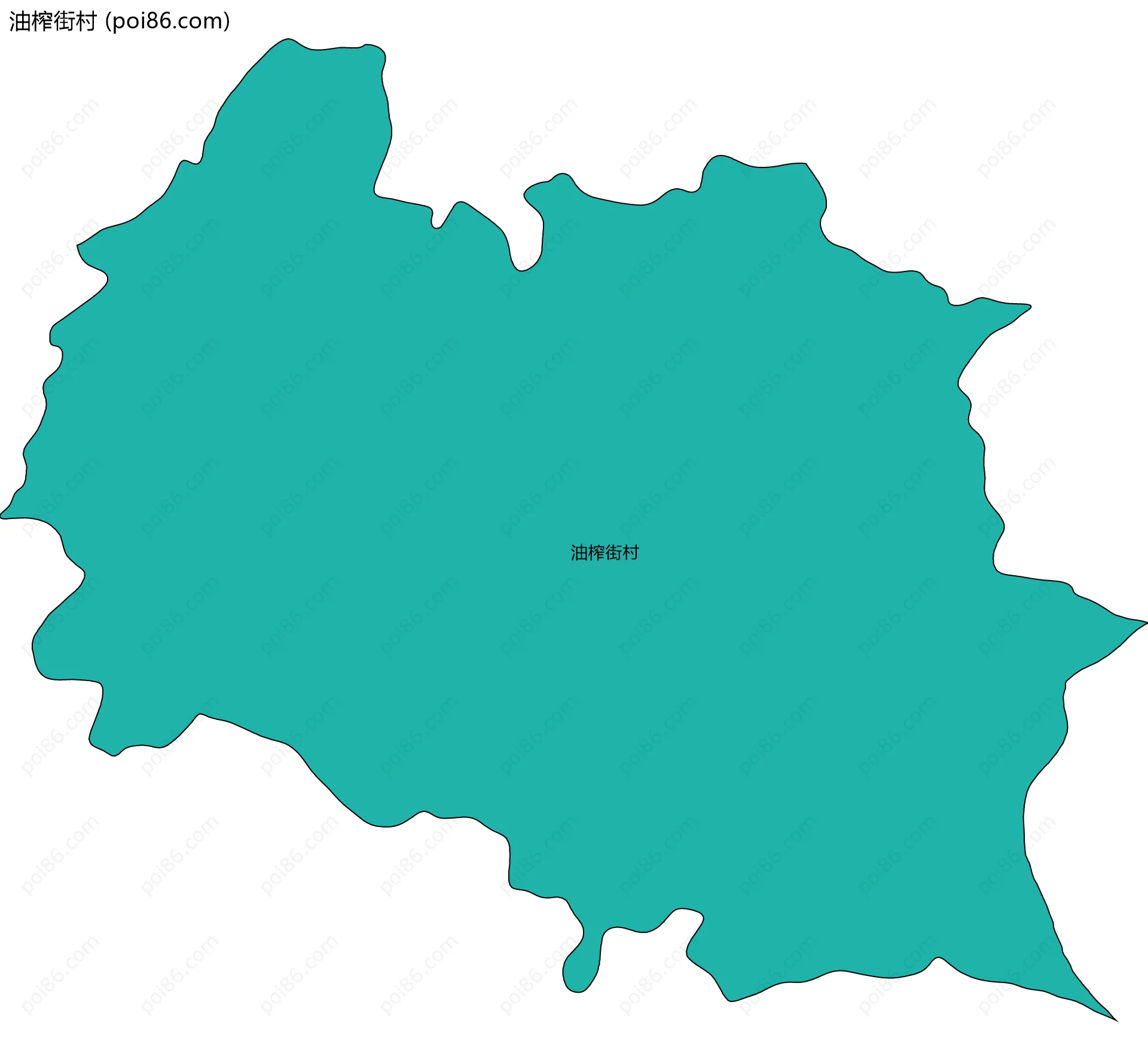 油榨街村边界地图